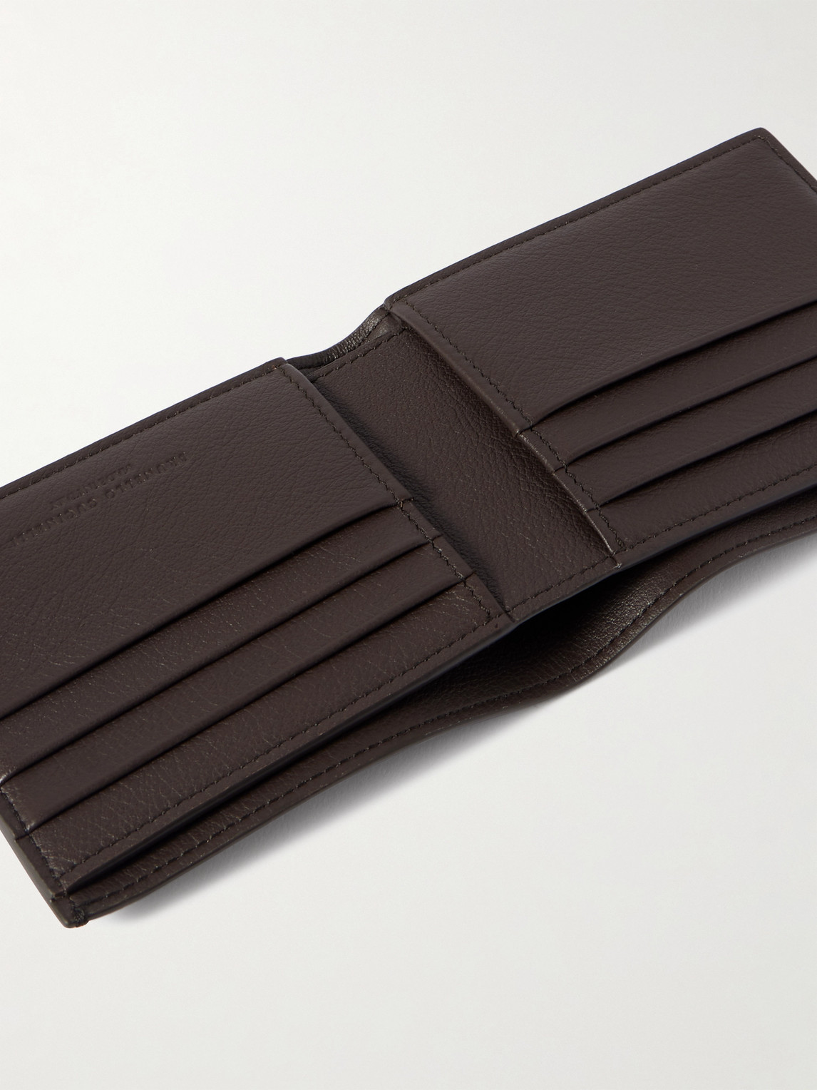 Brunello Cucinelli Logo-debossed Leather Wallet In Brown