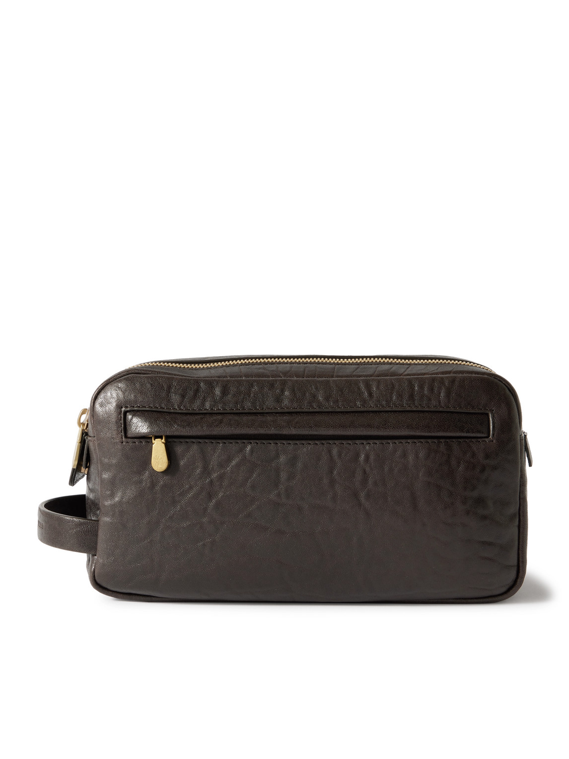 Textured-Leather Wash Bag
