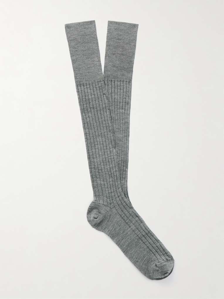 Brunello Cucinelli — Ribbed Wool and Cashmere-Blend Socks