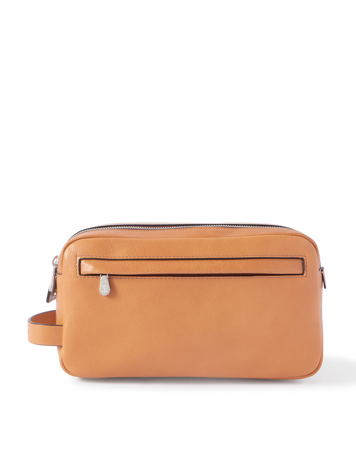 Textured-Leather Wash Bag