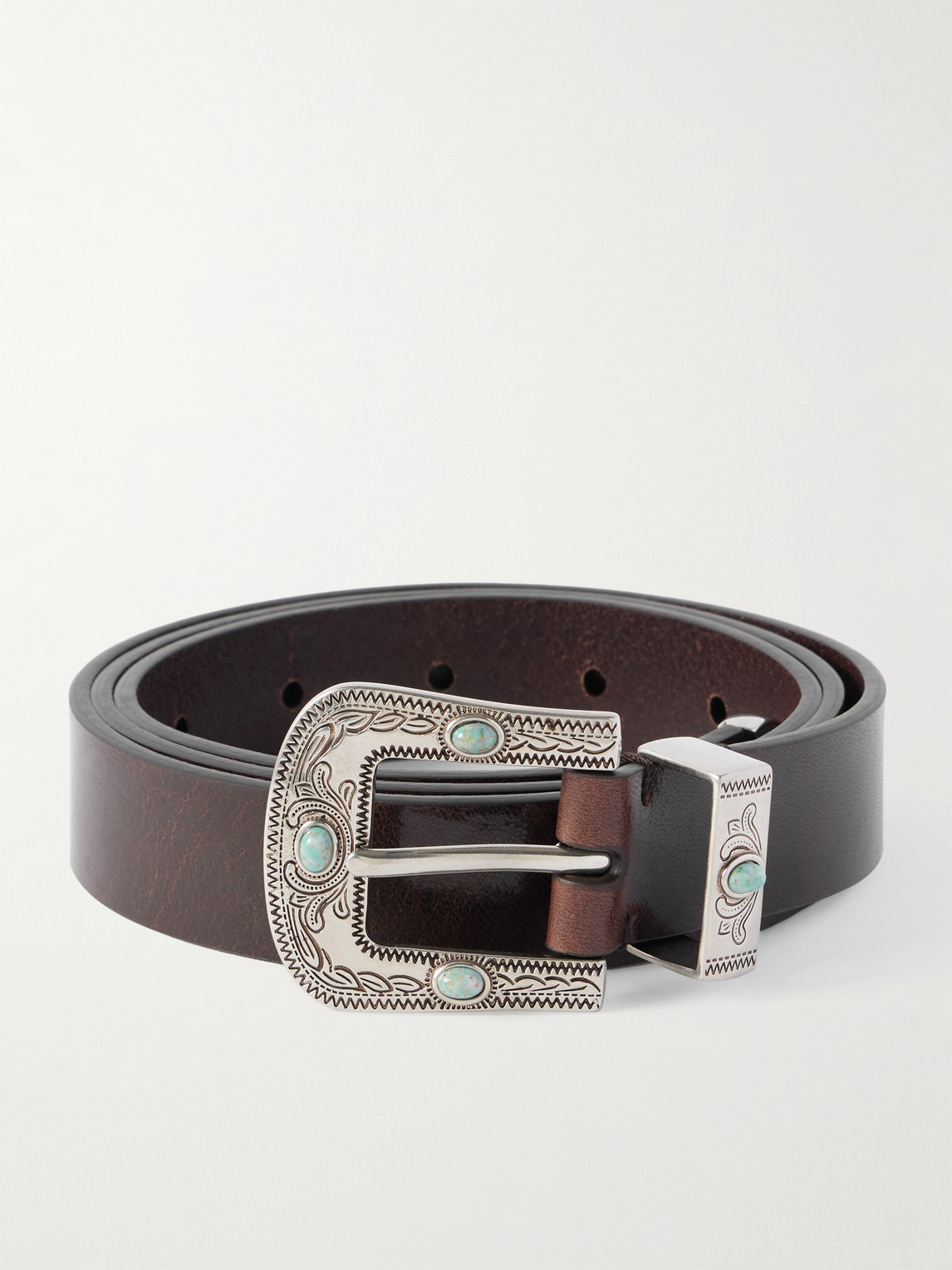 Brunello Cucinelli 2.5cm Embellished Leather Belt - Men