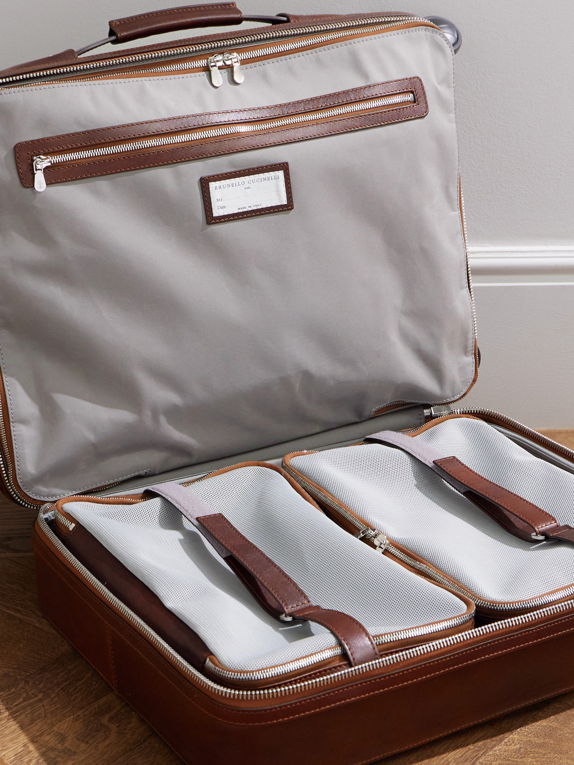 Brunello Cucinelli Full-grain Leather Carry-on Suitcase