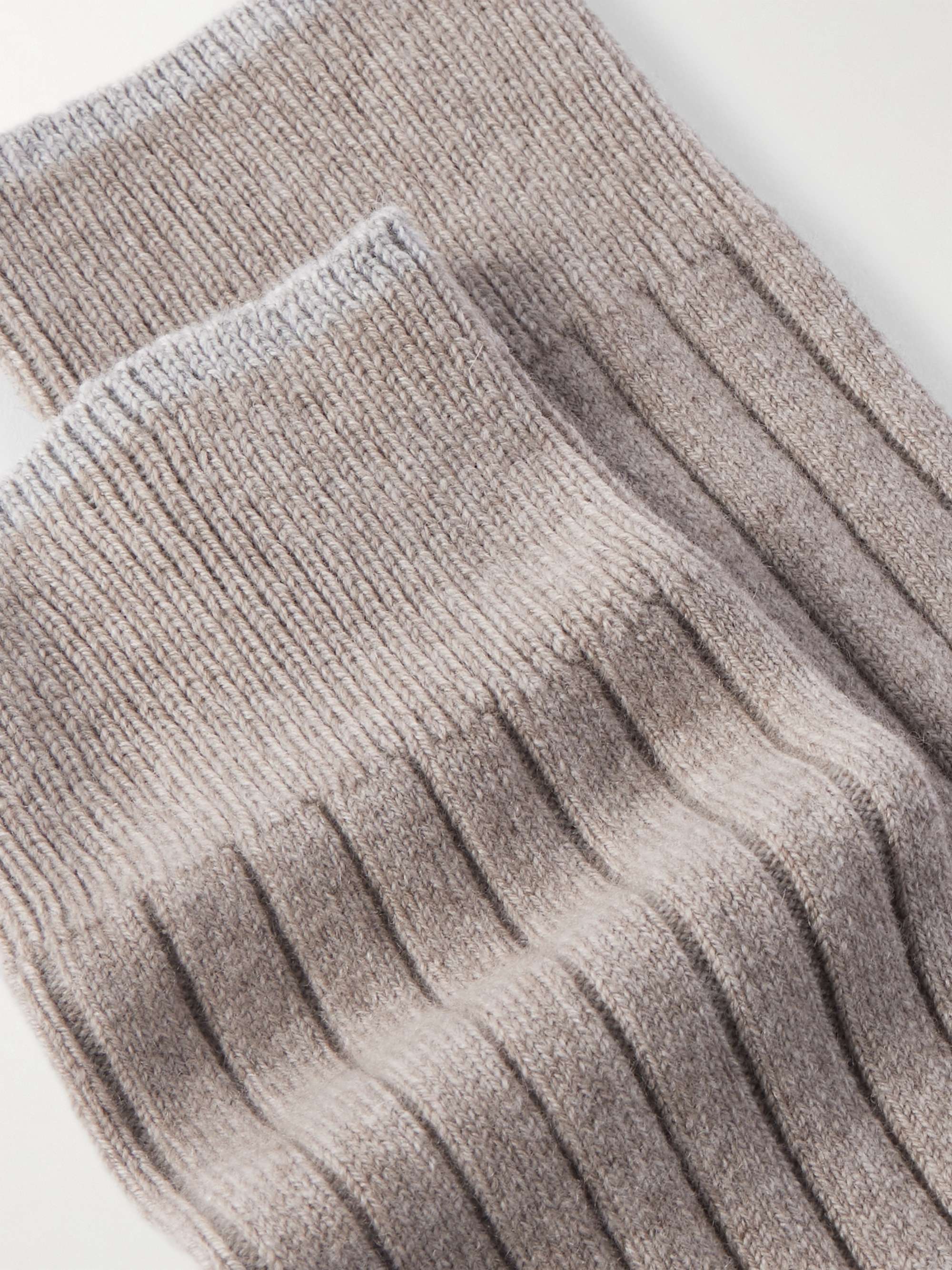 BRUNELLO CUCINELLI Ribbed Cashmere Socks