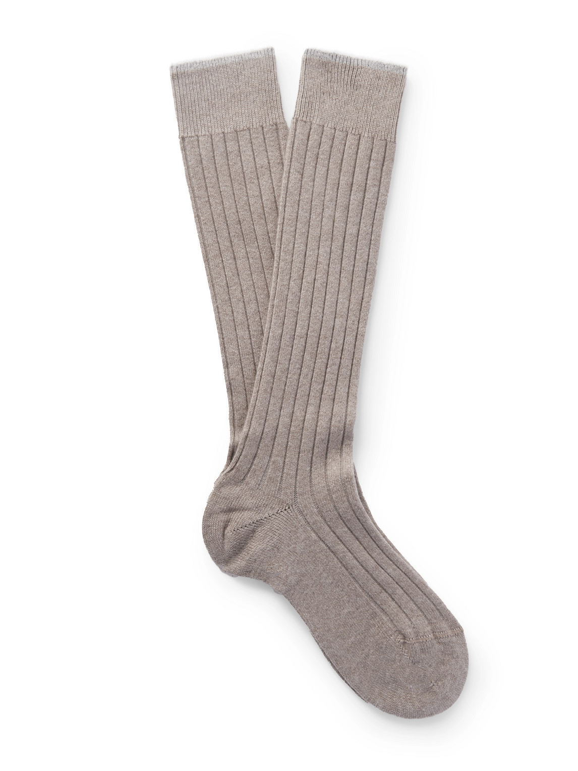 Brunello Cucinelli Ribbed Virgin Wool-blend Socks