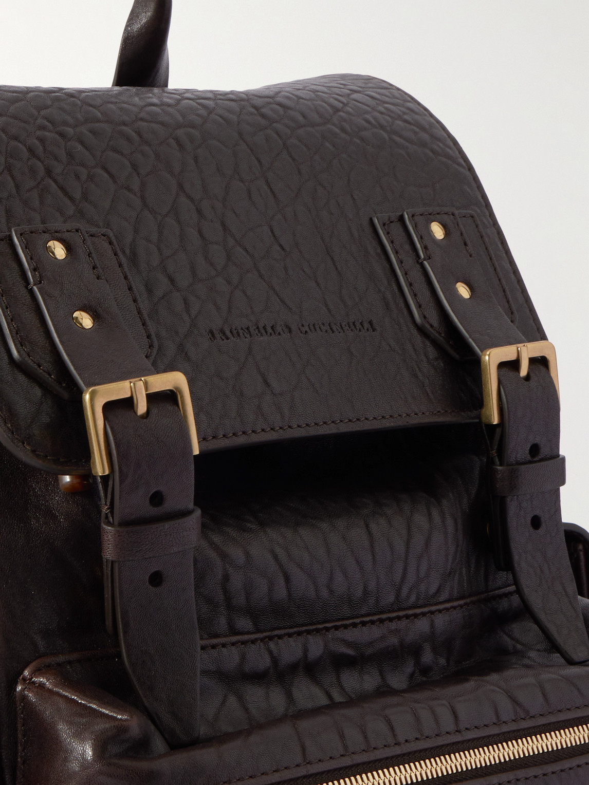 Brunello Cucinelli Full-grain Leather Backpack