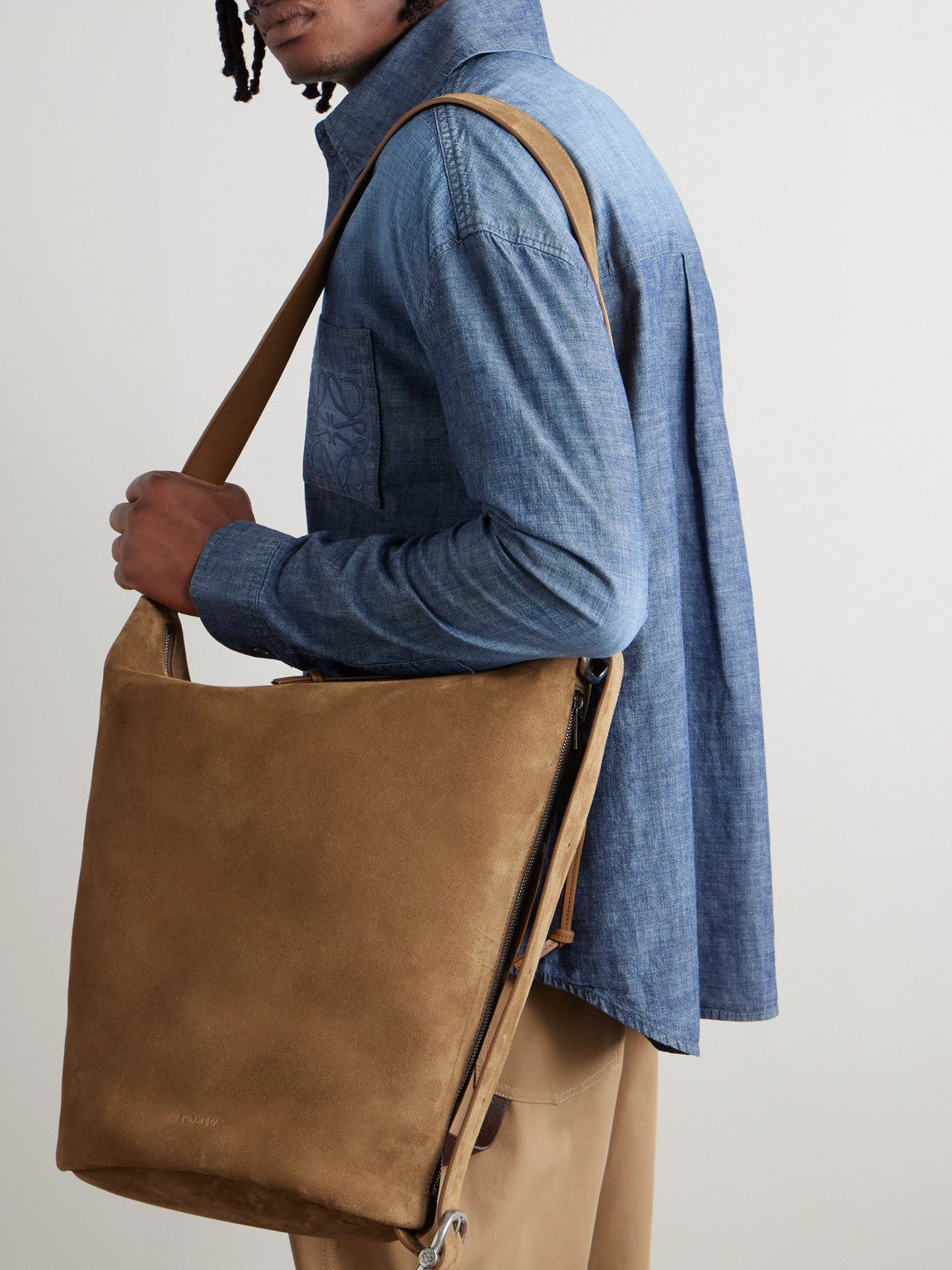 Loewe Loop Suede Tote