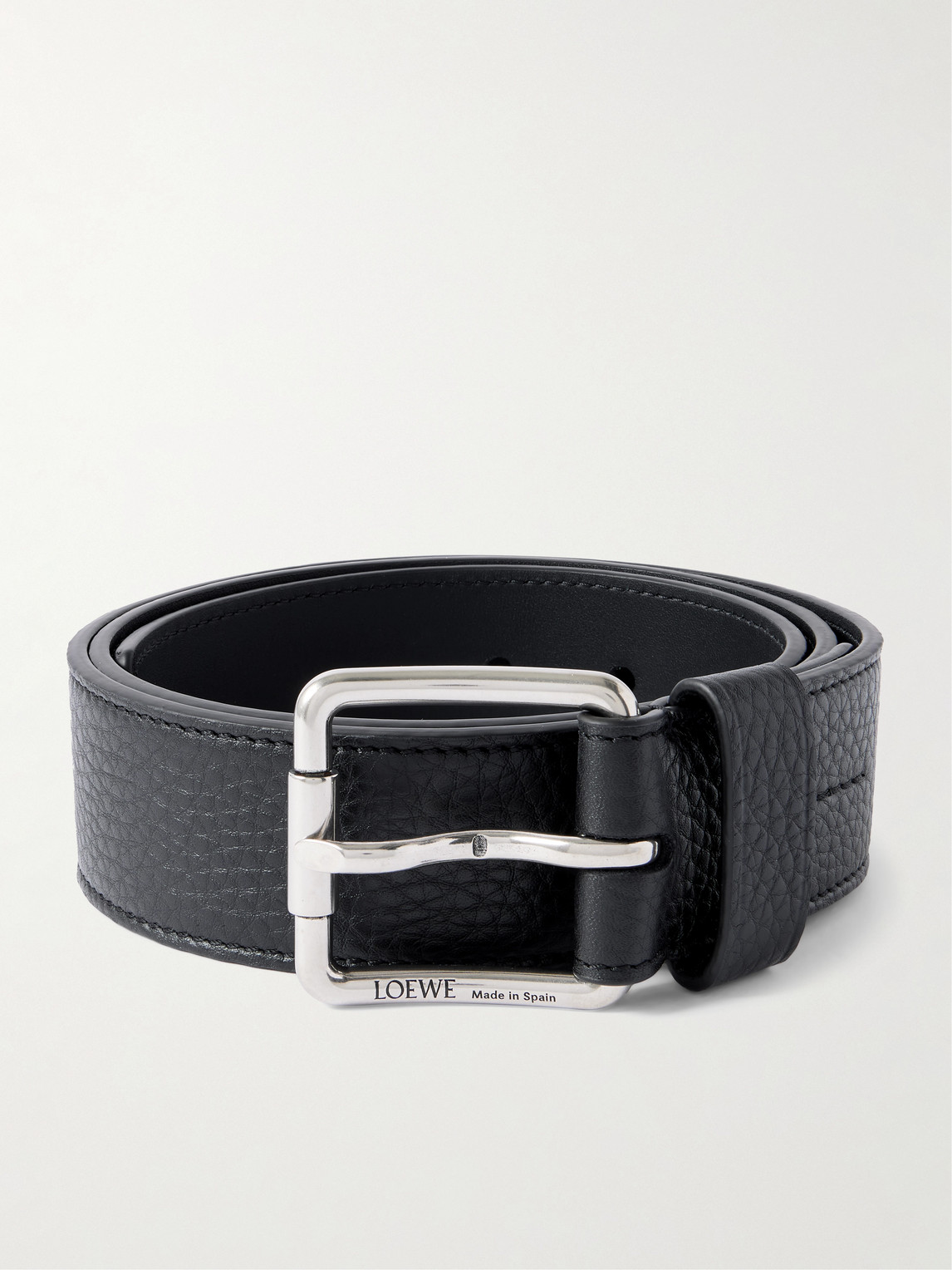 Loewe 4cm Roller Curve Full-Grain Leather Belt - Men