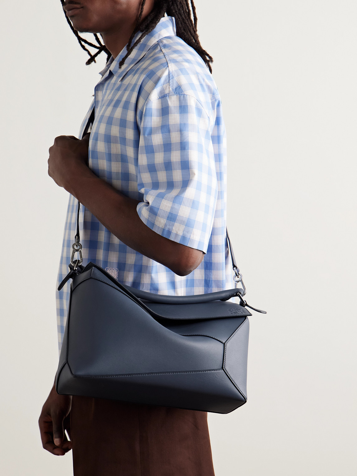 Loewe Puzzle Edge Large Logo-debossed Leather Messenger Bag