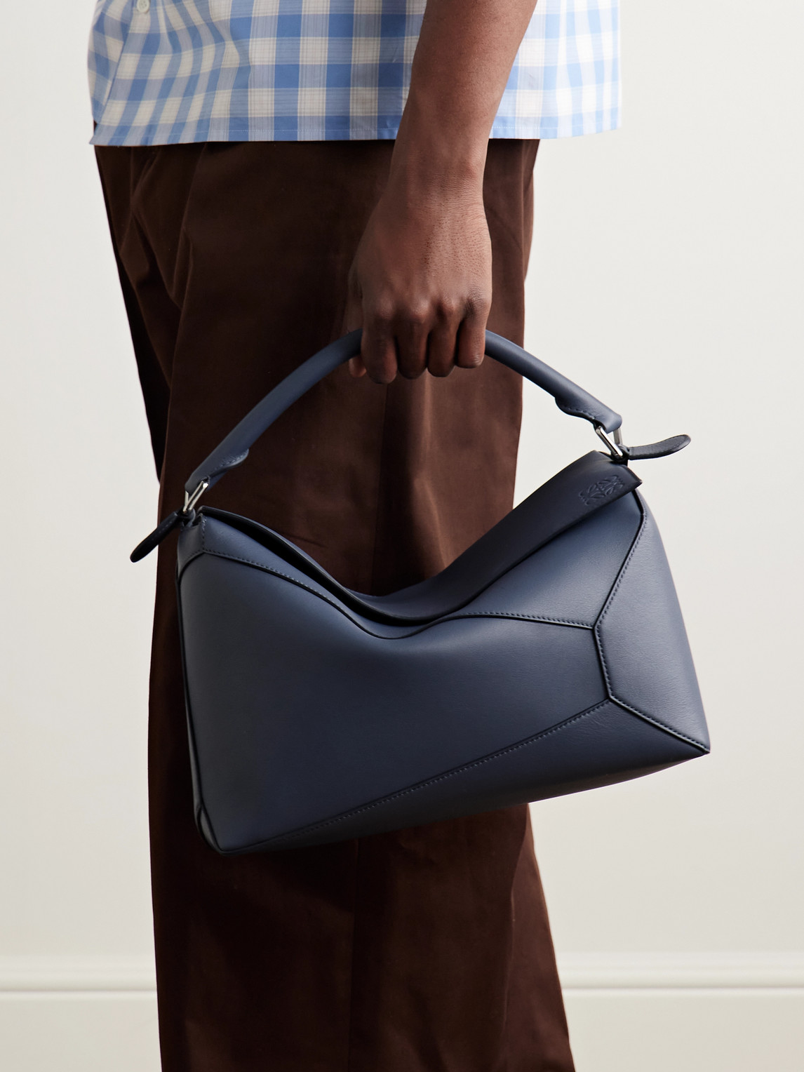 Loewe Puzzle Edge Large Logo-debossed Leather Messenger Bag