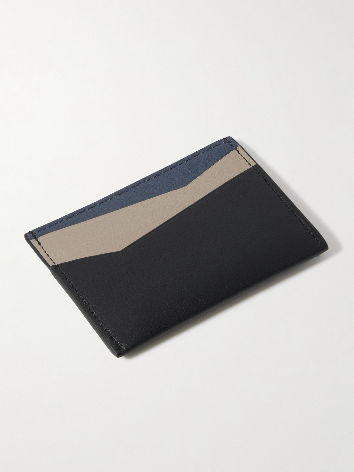 Loewe Puzzle Logo-debossed Colour-block Leather Cardholder