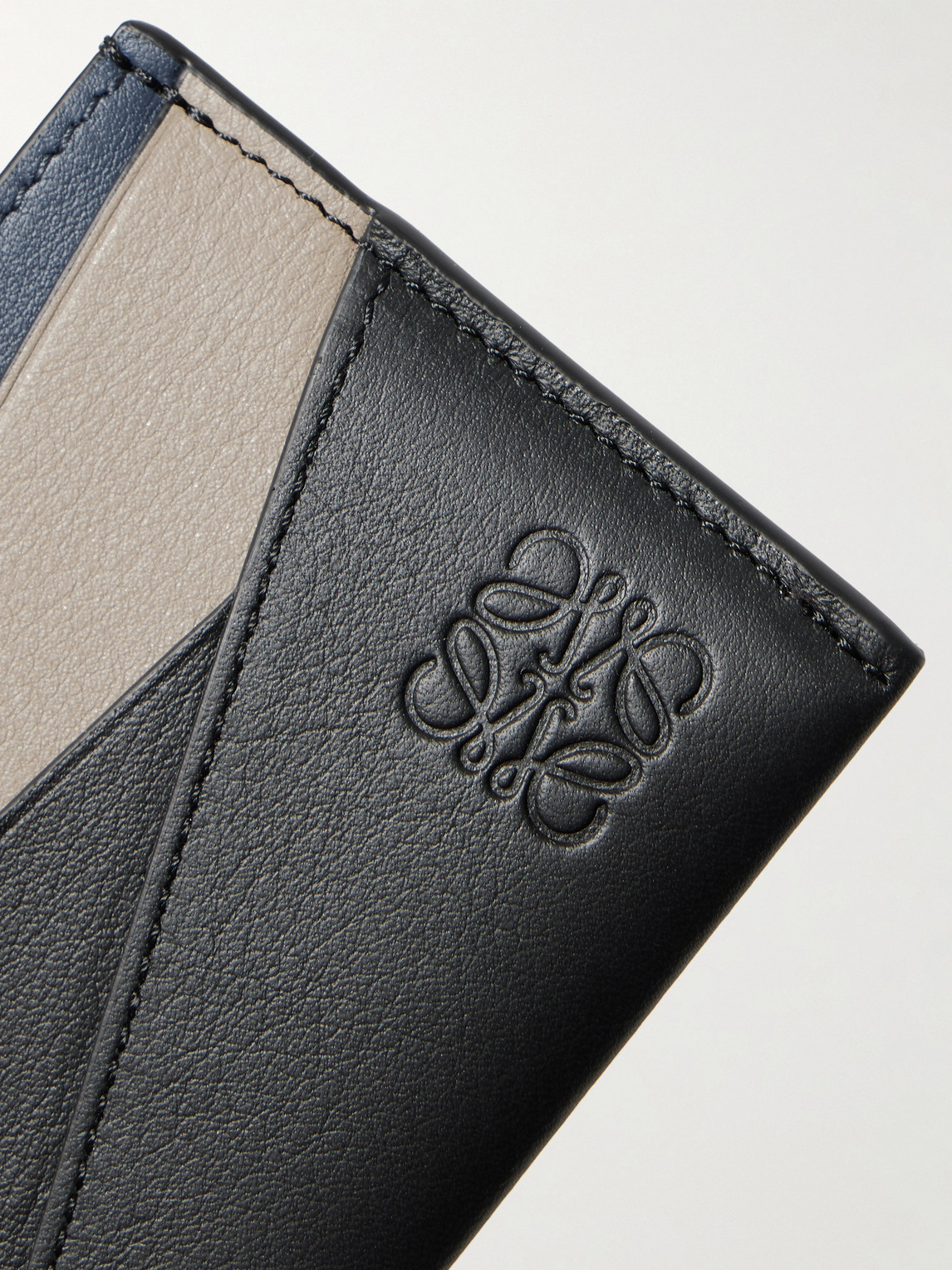 Loewe Puzzle Logo-debossed Colour-block Leather Cardholder