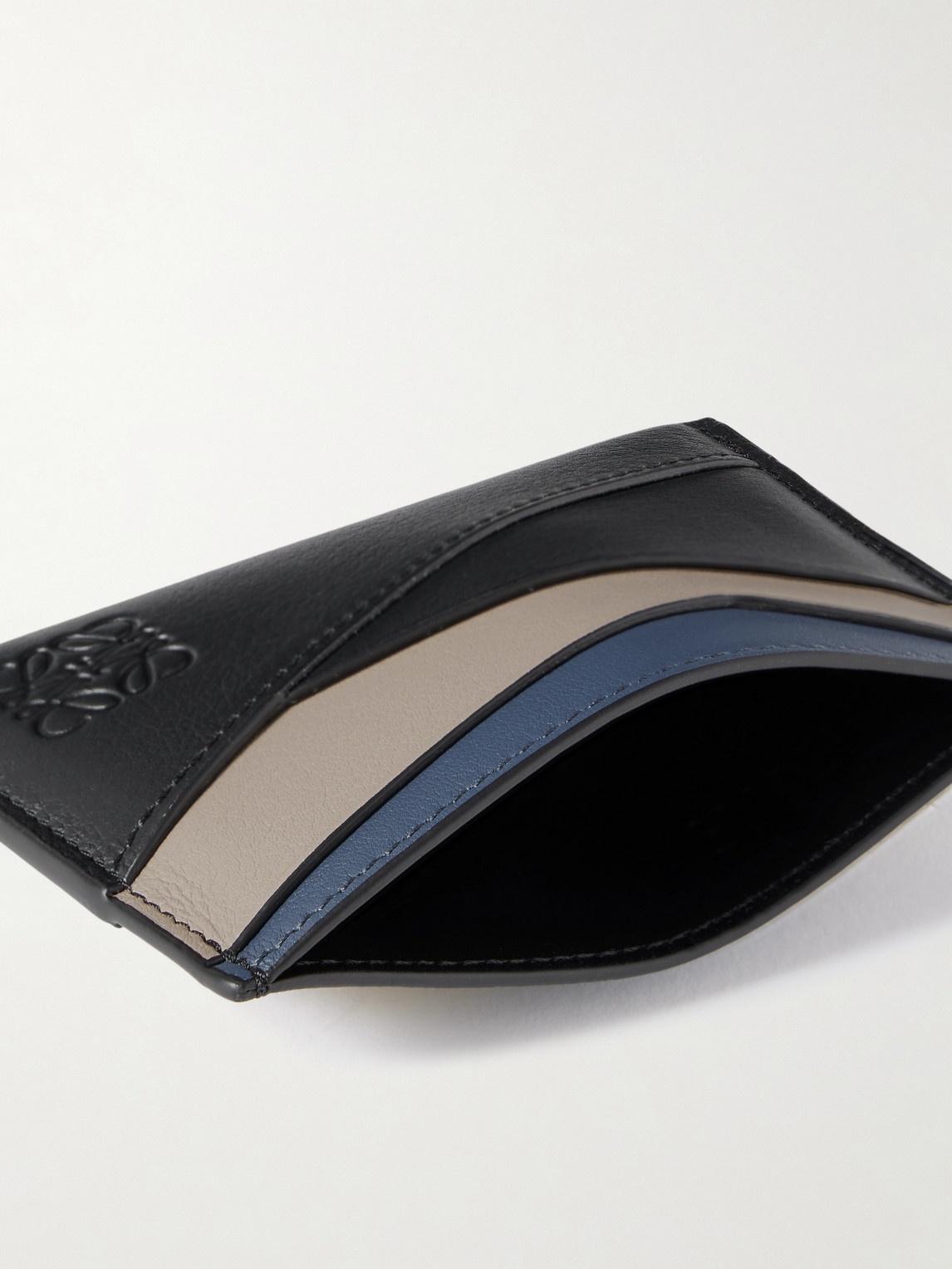 Loewe Puzzle Logo-debossed Colour-block Leather Cardholder
