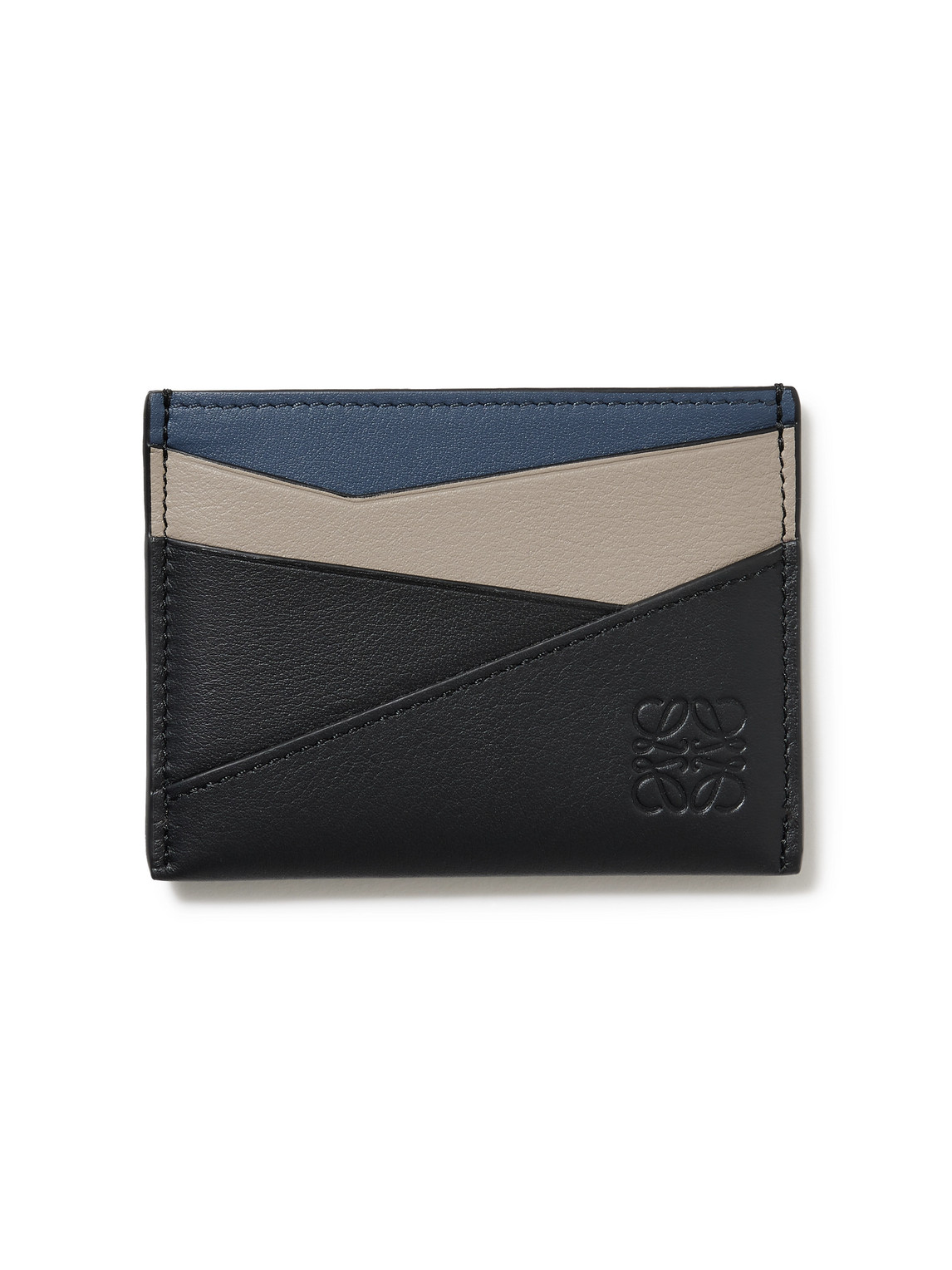 Loewe Puzzle Logo-debossed Colour-block Leather Cardholder