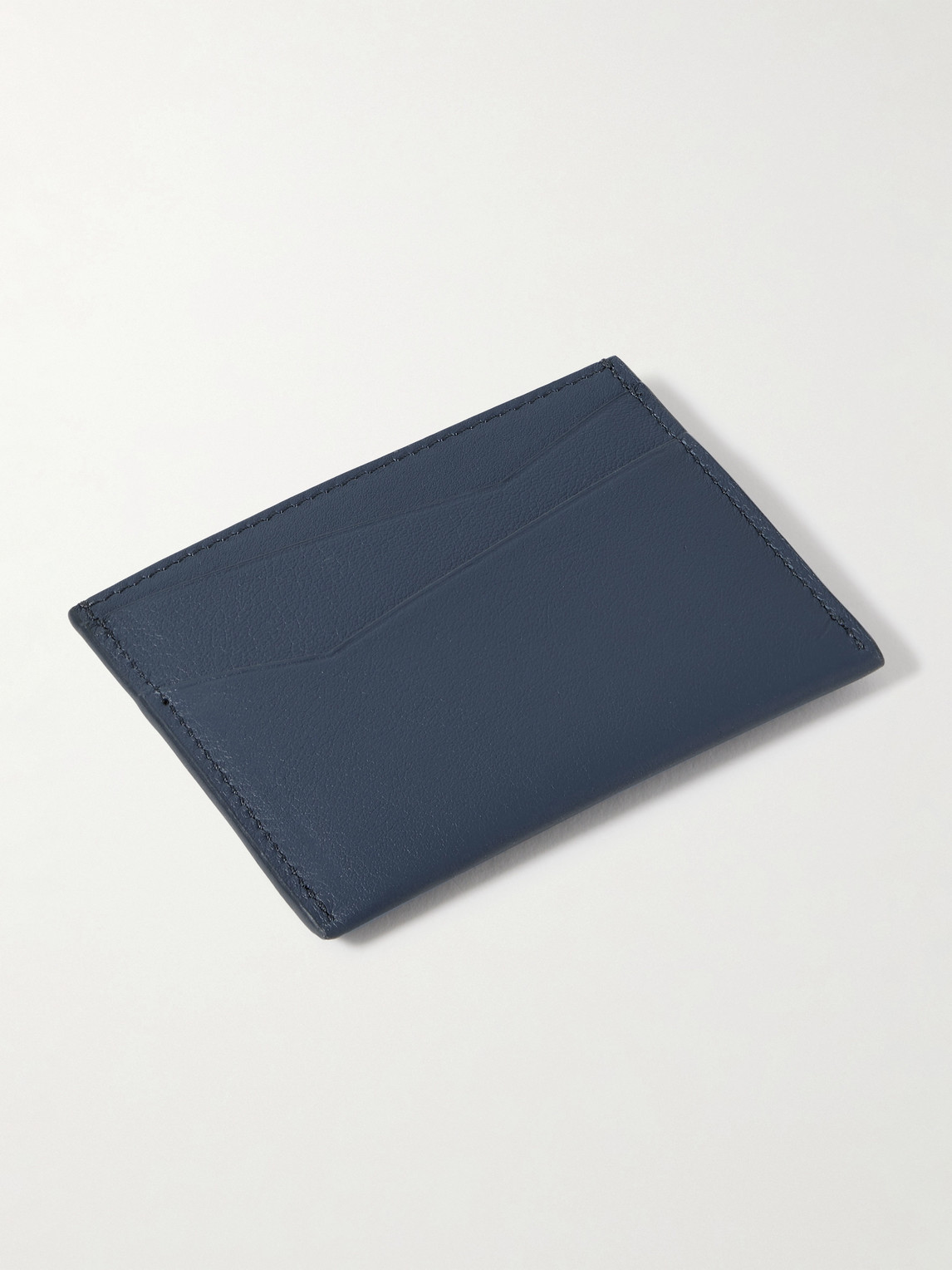 Loewe Puzzle Logo-debossed Leather Cardholder In Blue
