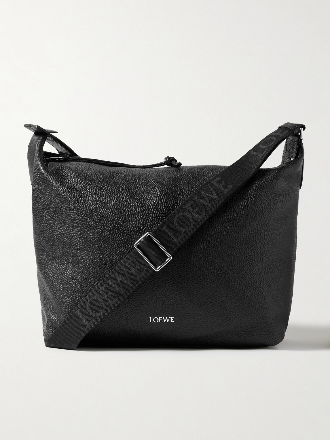Loewe Cubi Full-grain Leather Messenger Bag