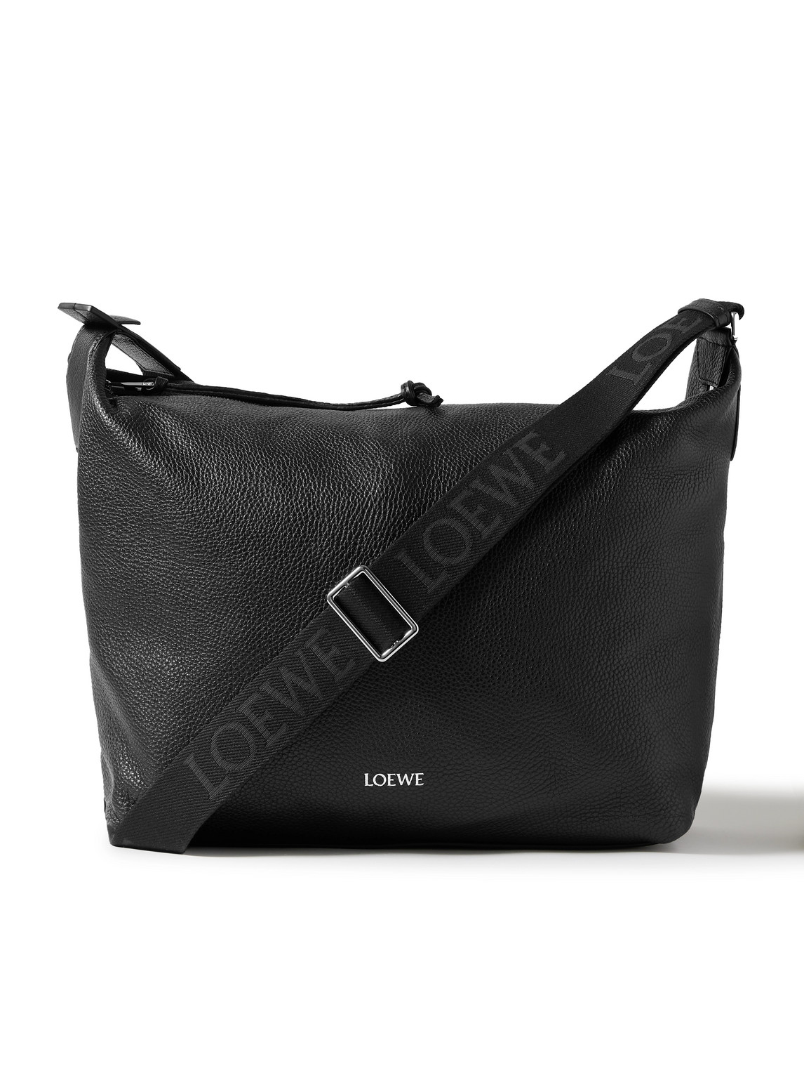 Loewe Cubi Full-grain Leather Messenger Bag