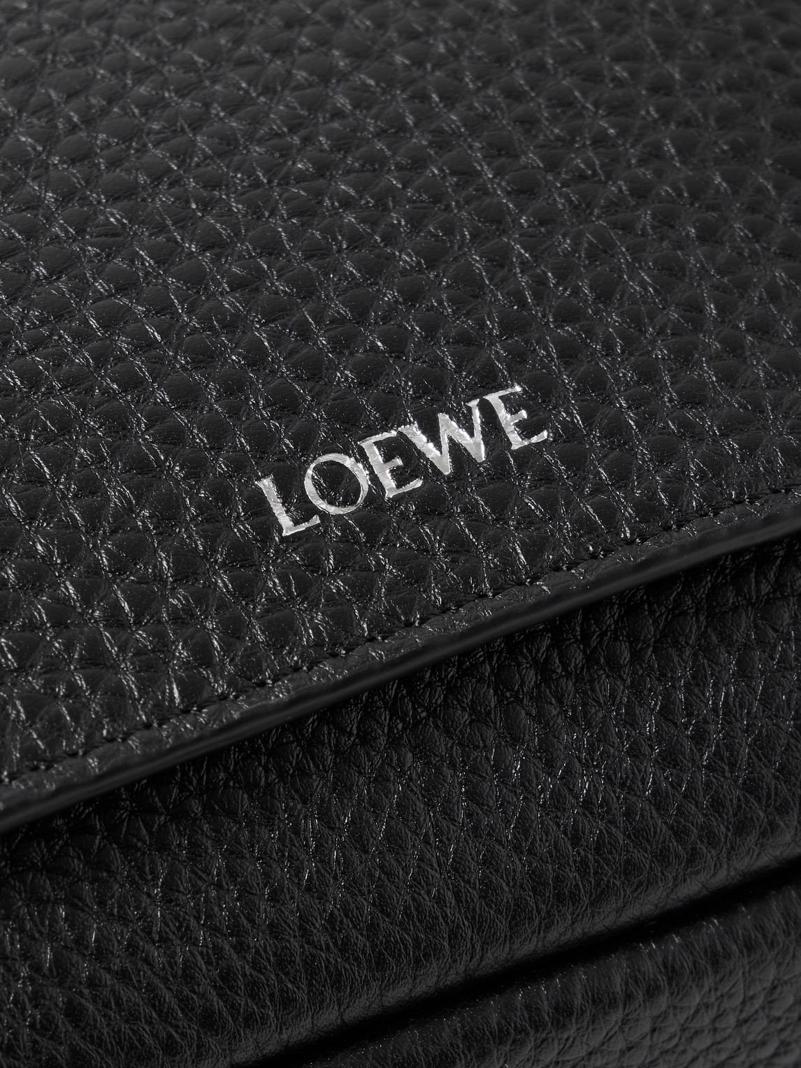 Loewe Pebble Full-grain Leather Messenger Bag