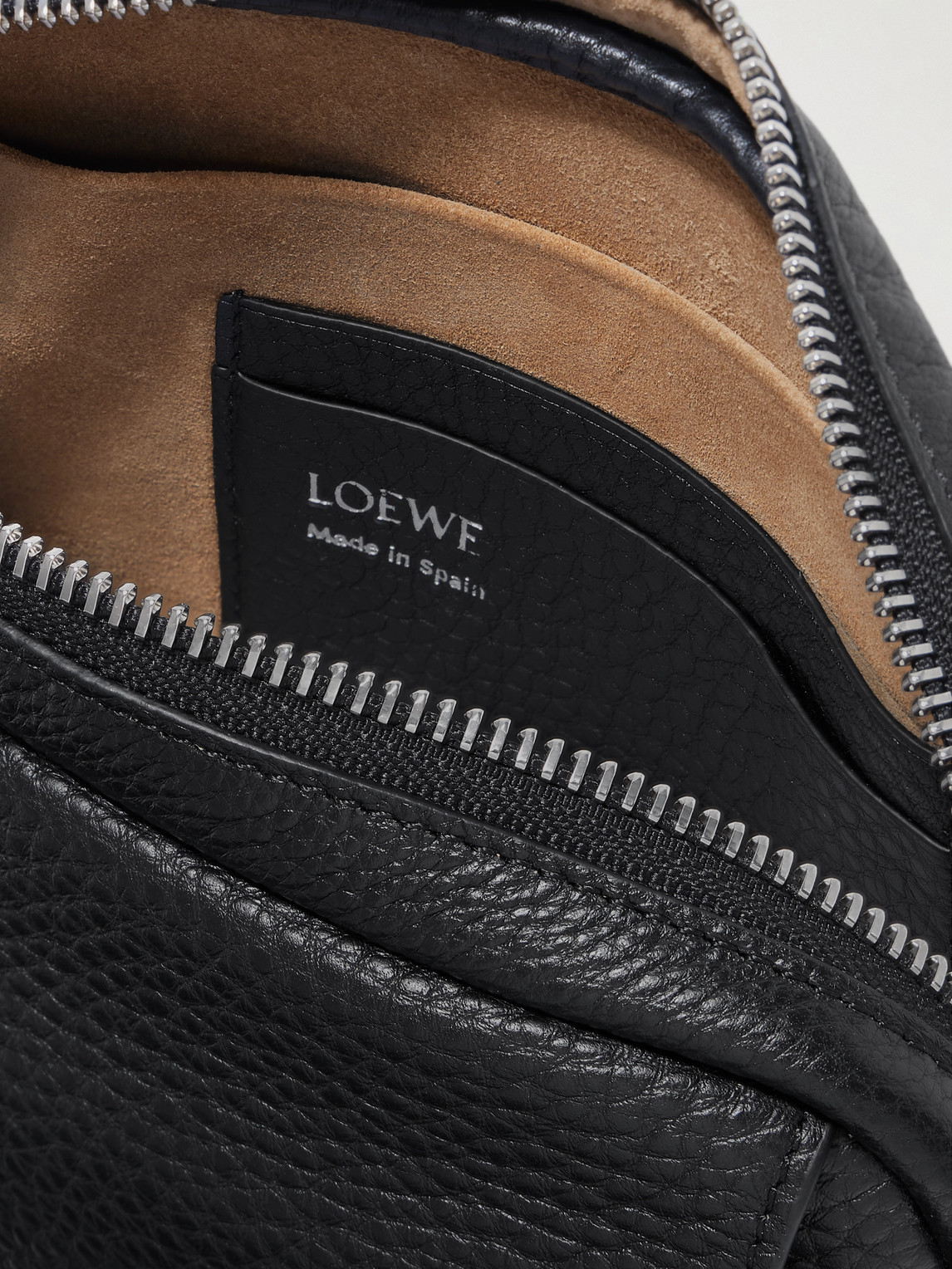 Loewe Pebble Full-grain Leather Messenger Bag