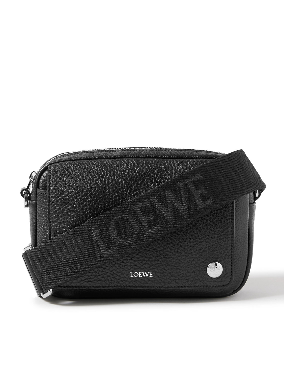 Loewe Pebble Full-grain Leather Messenger Bag