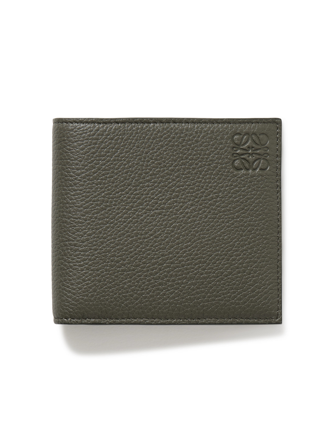 Loewe Logo-debossed Full-grain Leather Bifold Wallet