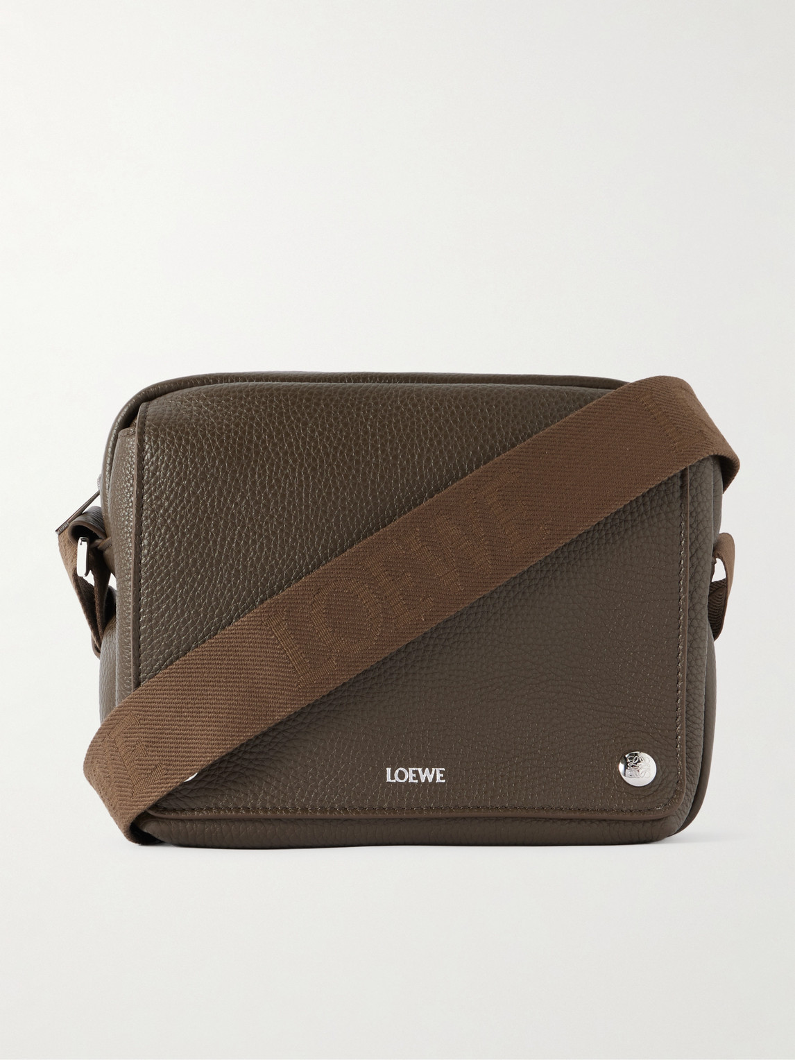 Loewe Pebble Xs Full-grain Leather Messenger Bag In Brown