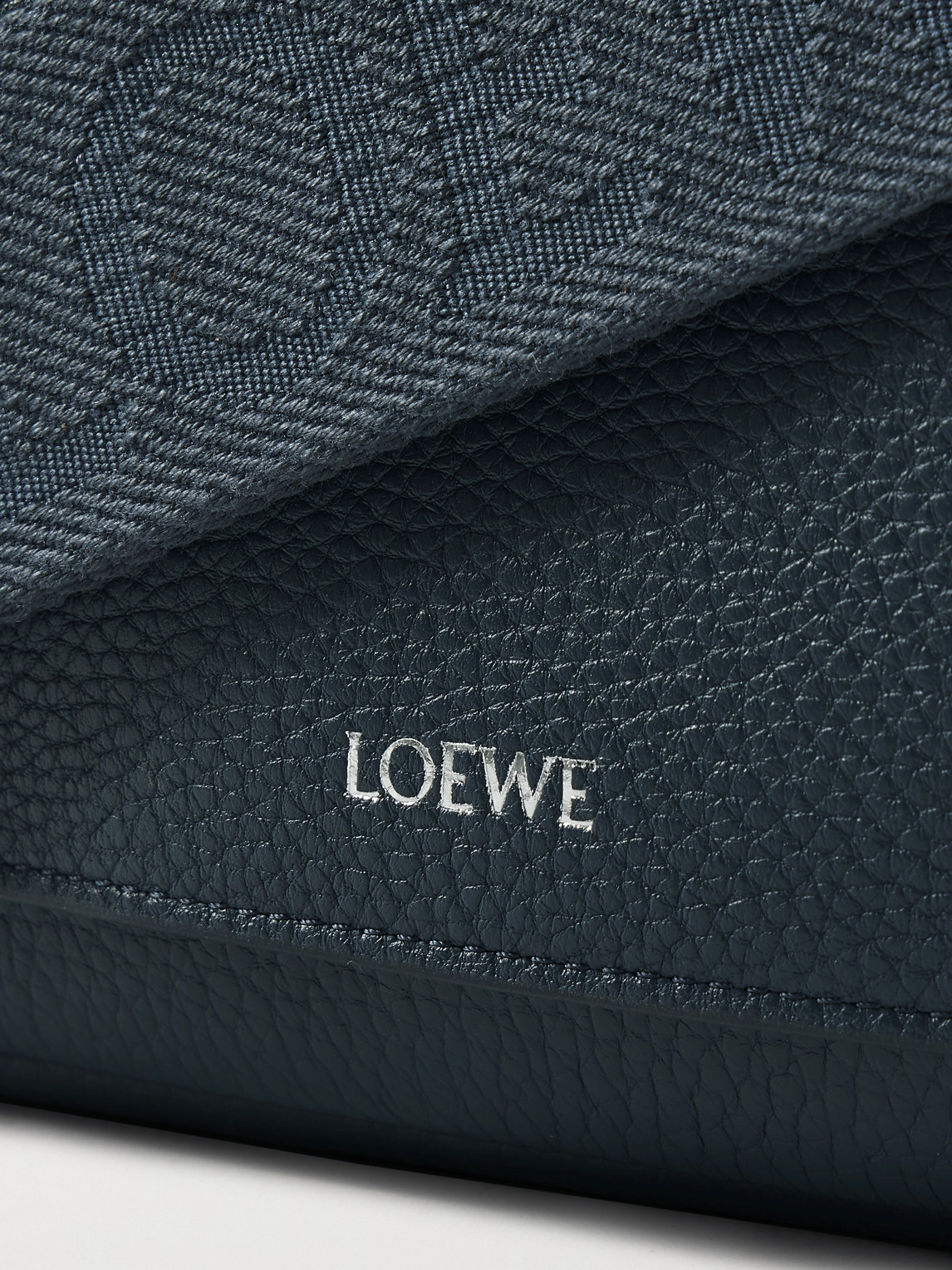 Loewe Pebble Full-grain Leather Messenger Bag
