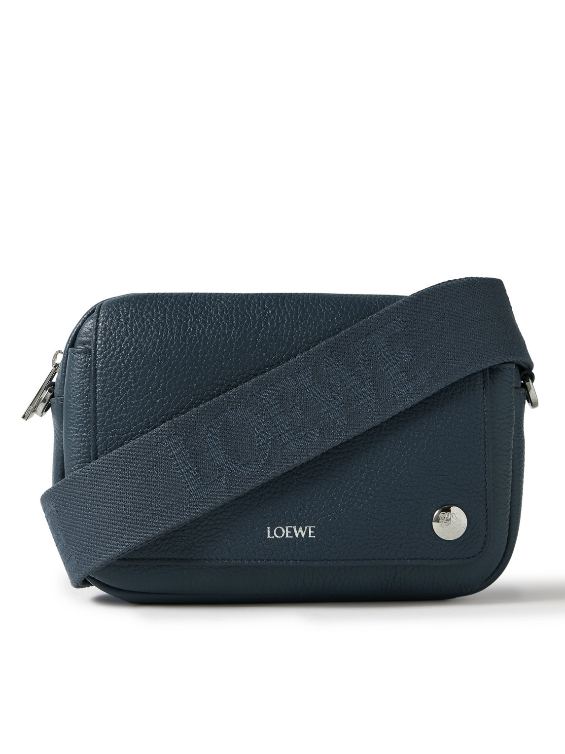 Loewe Pebble Full-grain Leather Messenger Bag