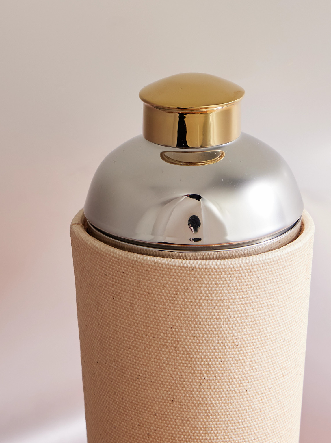  Ralph Lauren Home - Garrett Silver- And Gold-tone, Canvas And Leather Cocktail Shaker - Men - Silver 