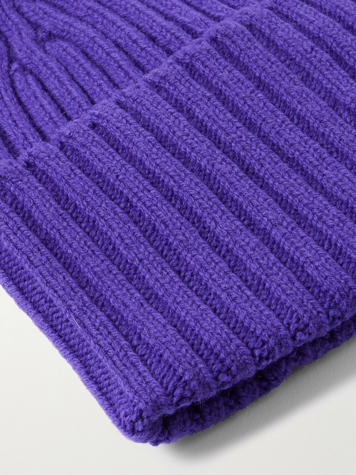 Drake's Him Ribbed Wool Beanie In Purple
