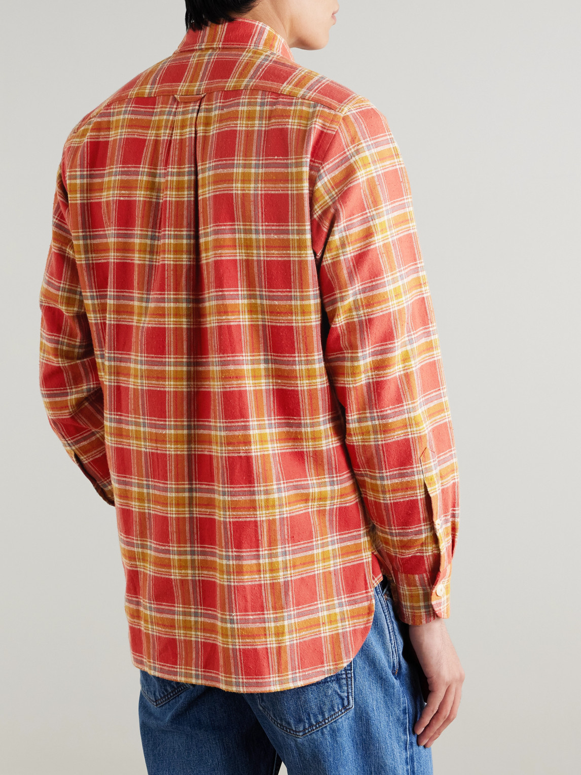  Drake's - Him Checked Cotton-flannel Shirt - Men - Red - Xs 