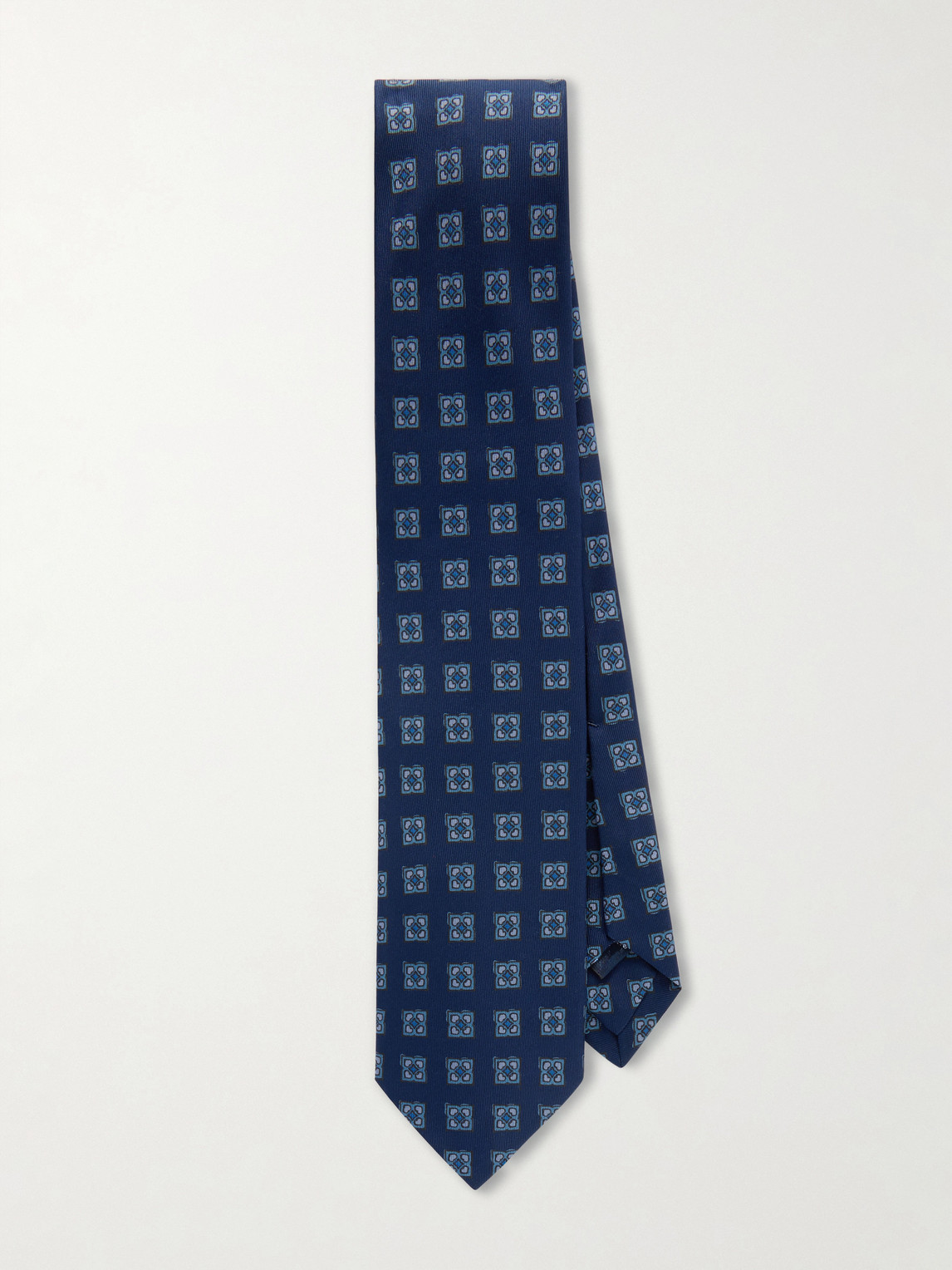 Drake's Him 8cm Printed Silk Tie In Blue