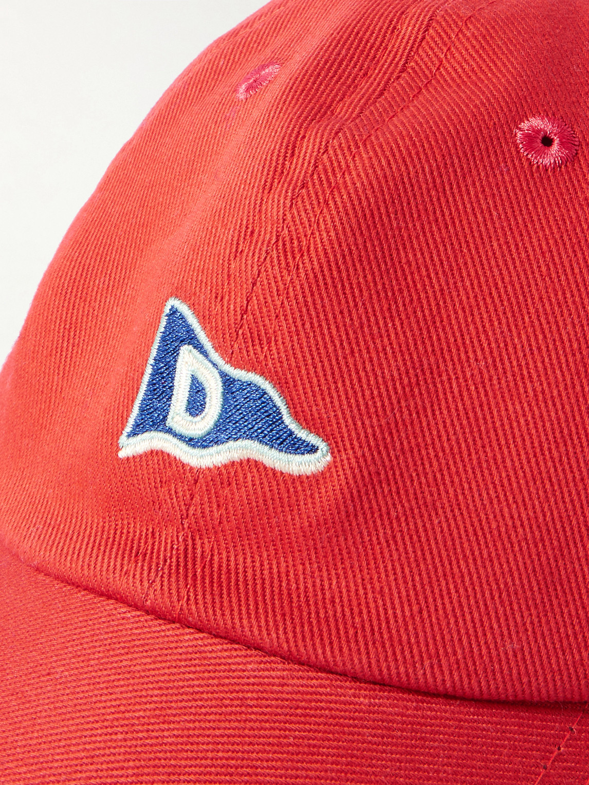 Drake's Him Embroidered Cotton-twill Baseball Cap In Red
