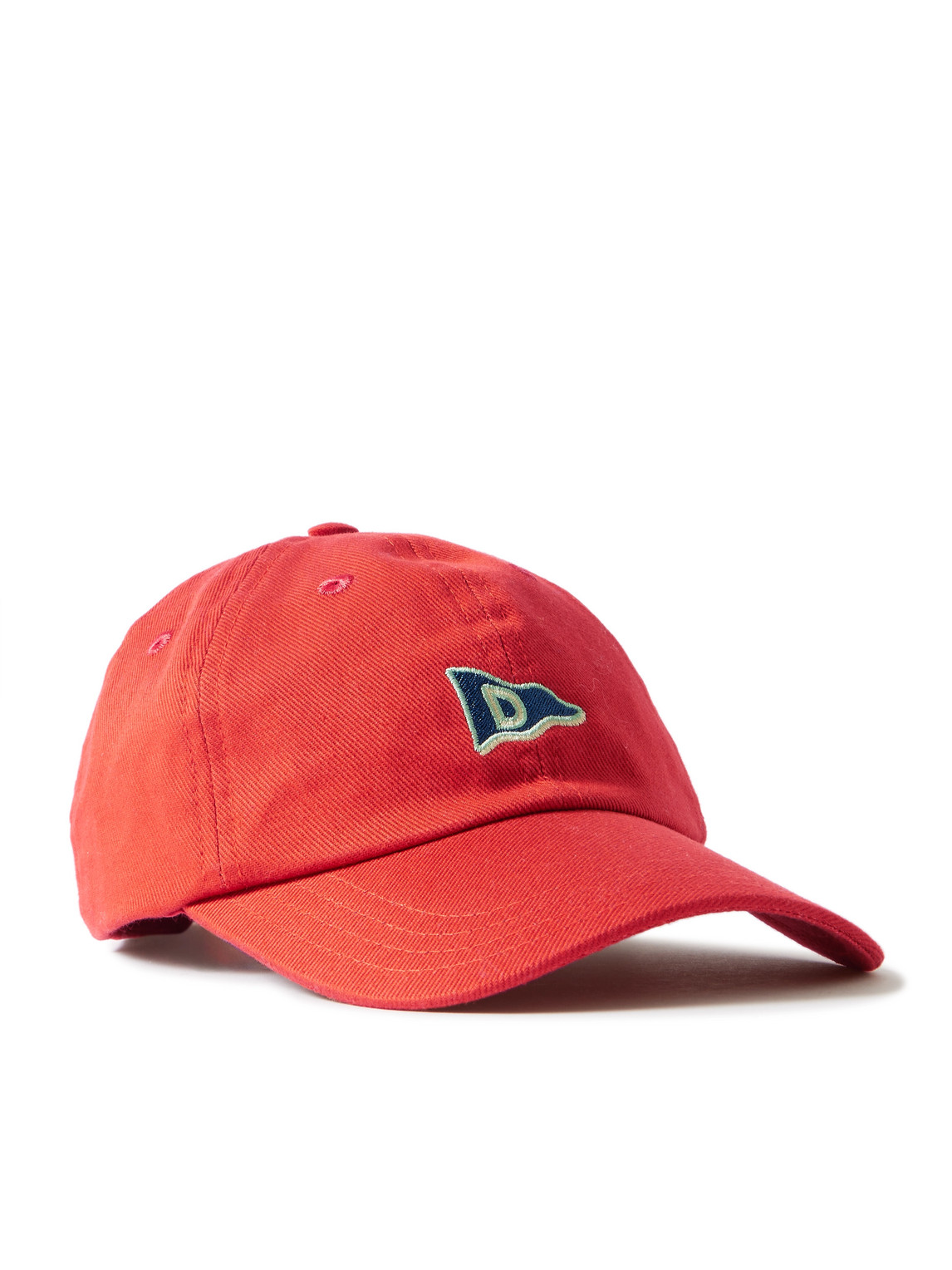Drake's Him Embroidered Cotton-twill Baseball Cap In Red