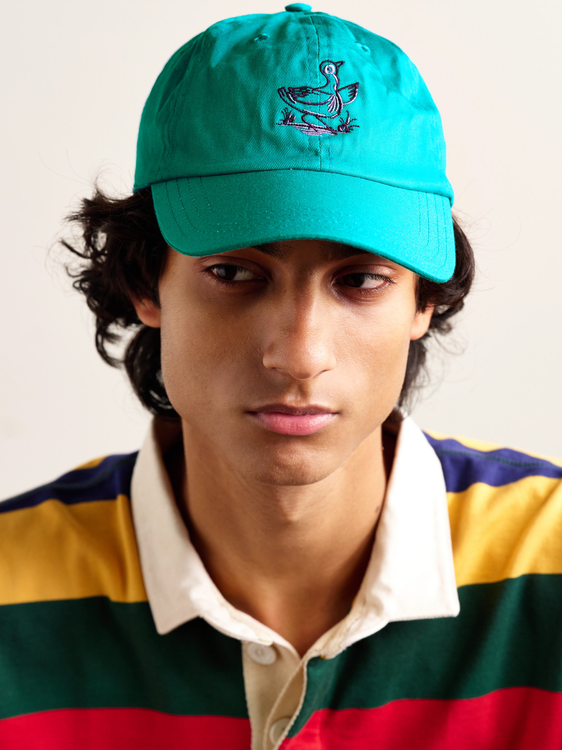 Drake's Him Embroidered Cotton-twill Baseball Cap In Blue