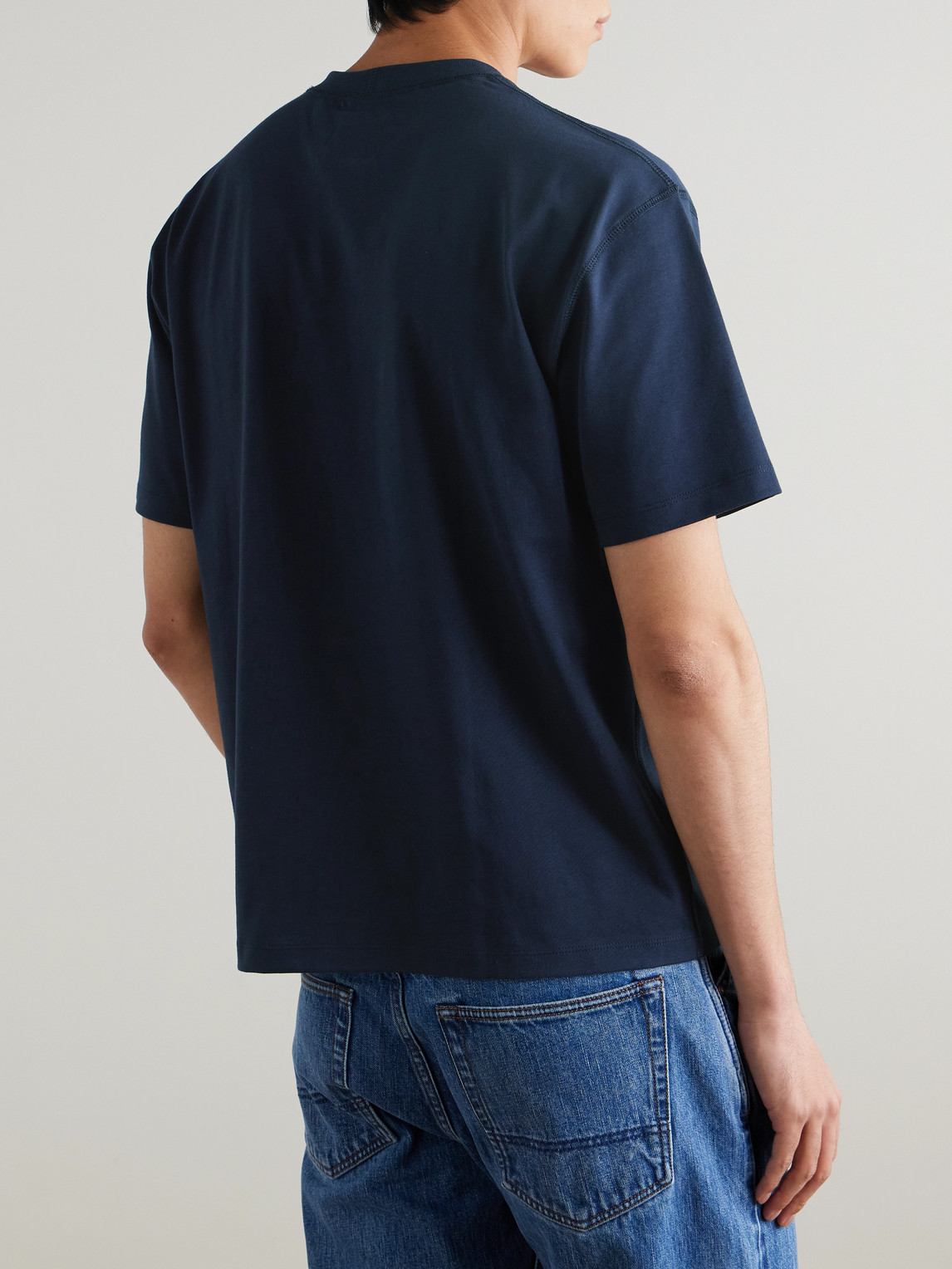 Him Hiking Logo-Embroidered Cotton-Jersey T-Shirt