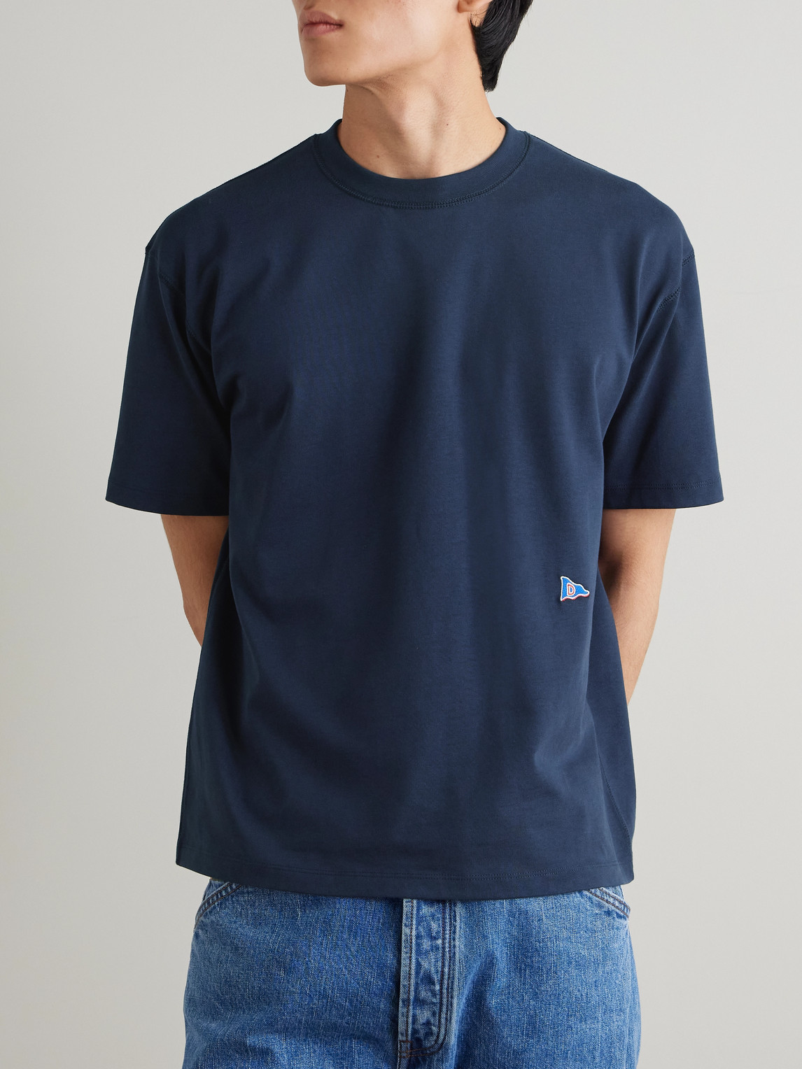 Him Hiking Logo-Embroidered Cotton-Jersey T-Shirt