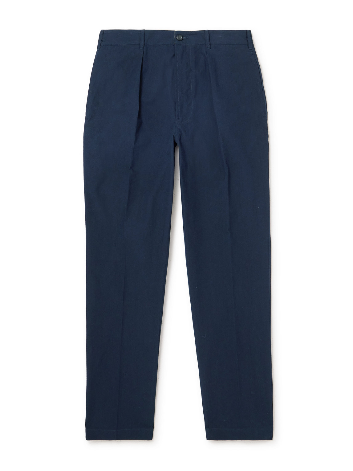 Drake's Him Games Tapered Cotton-ripstop Trousers In Blue