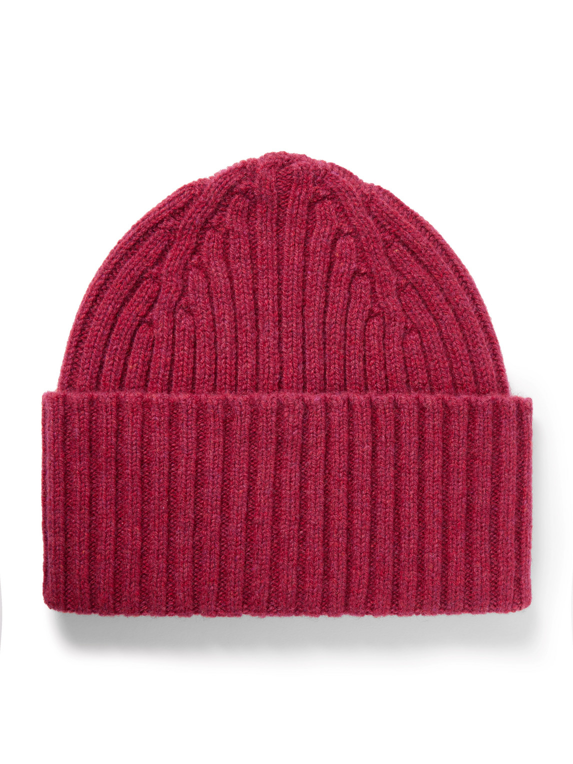 Drake's Him Ribbed Wool Beanie In Brown