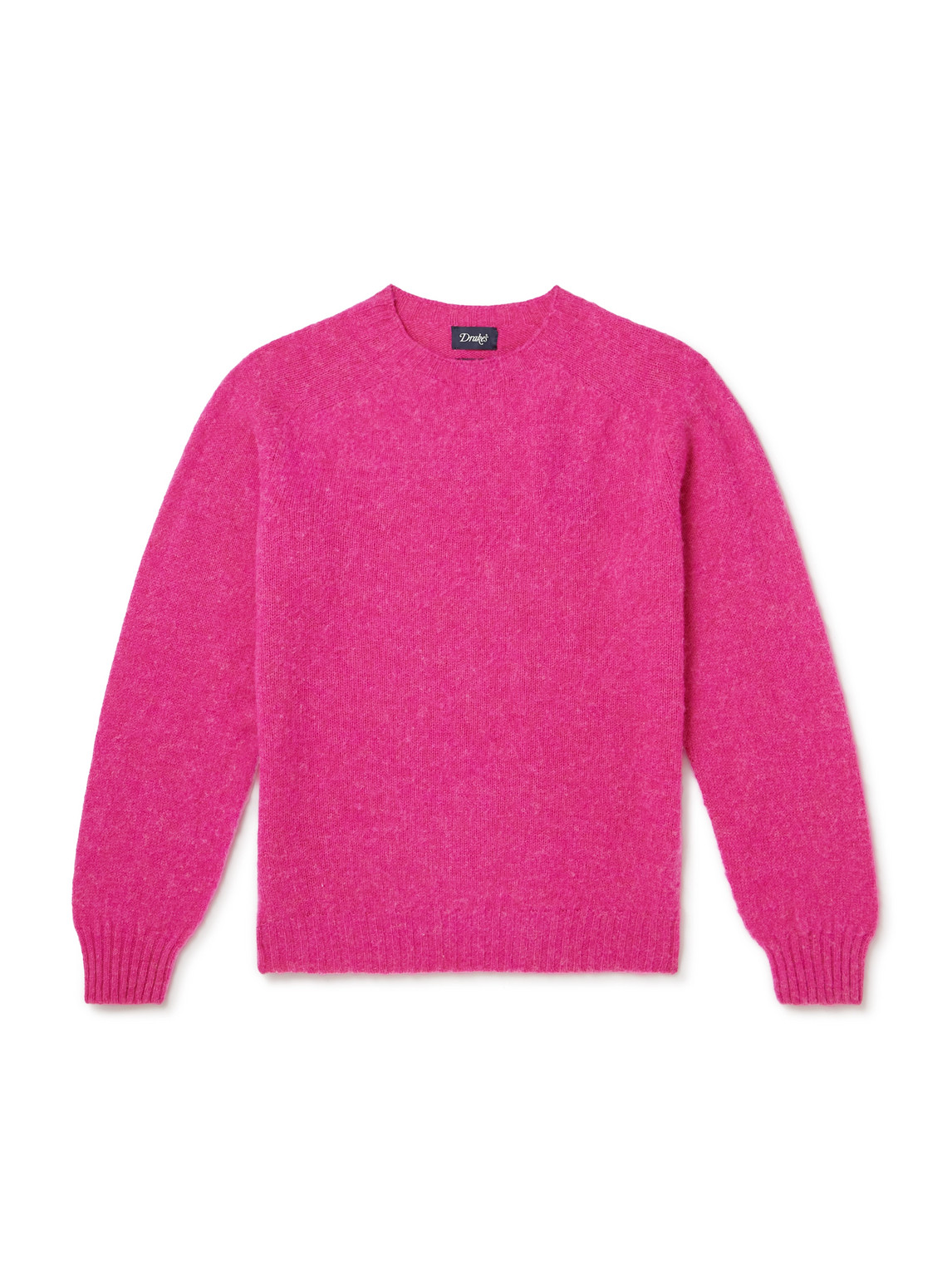 Drake's Him Shetland Wool Sweater In Pink