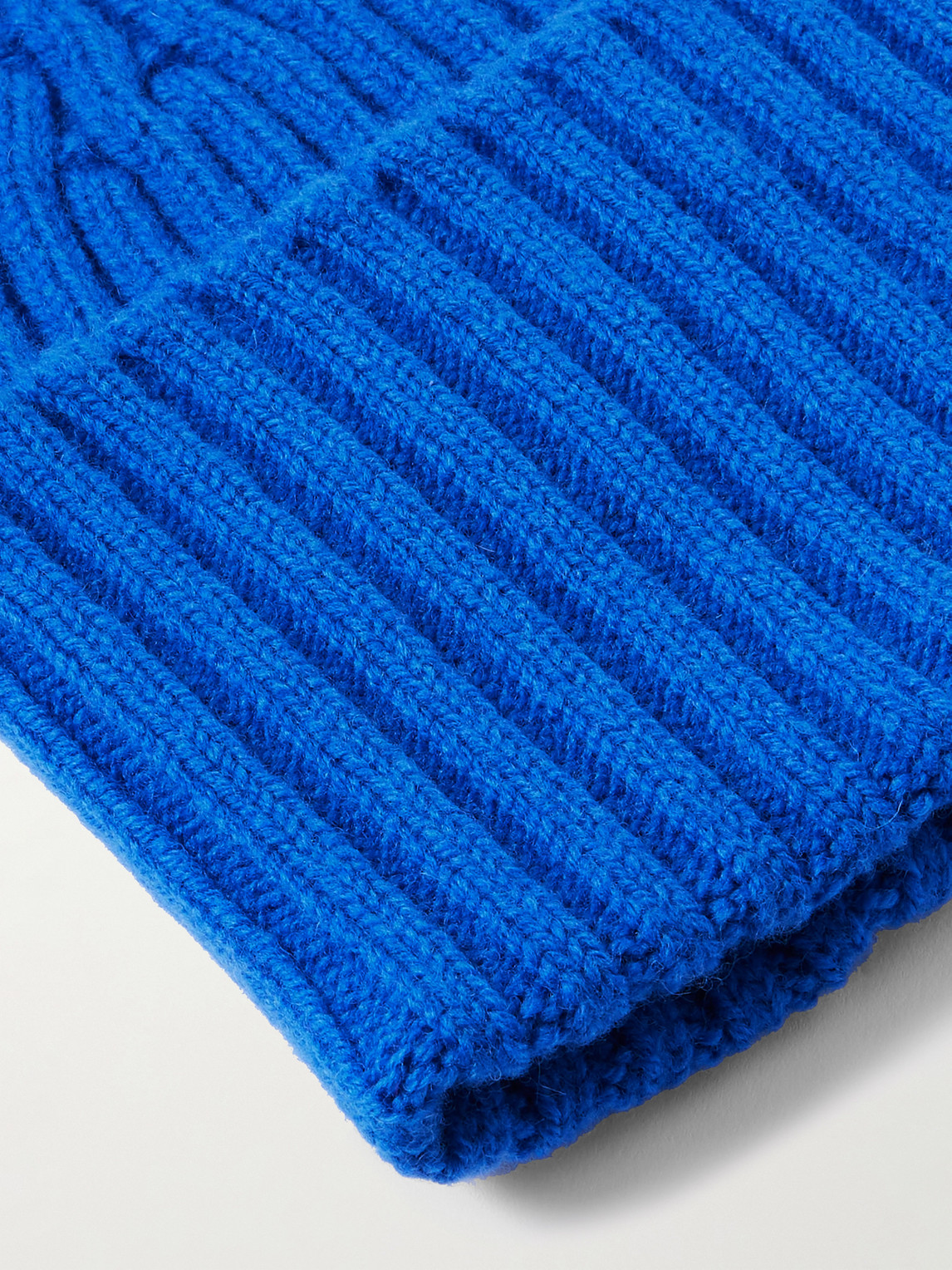 Drake's Him Ribbed Wool Beanie In Blue
