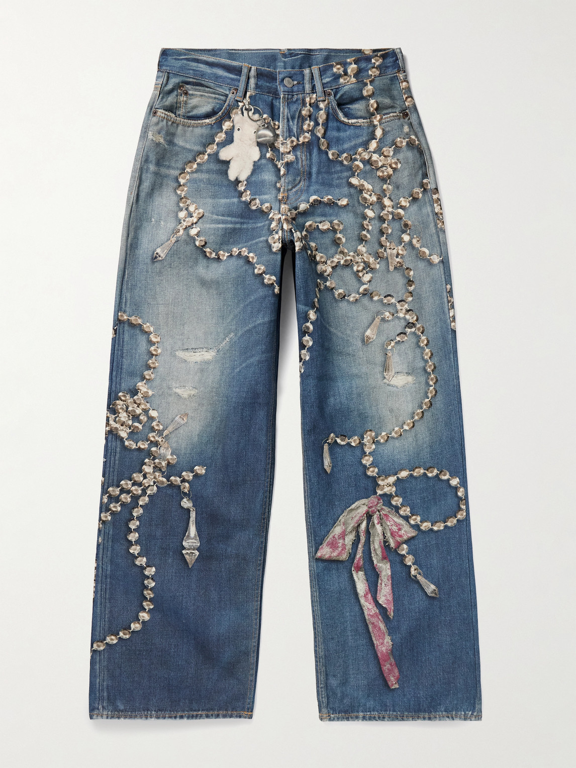 Acne Studios Trompe L'oeil Printed High-rise Wide-leg Jeans