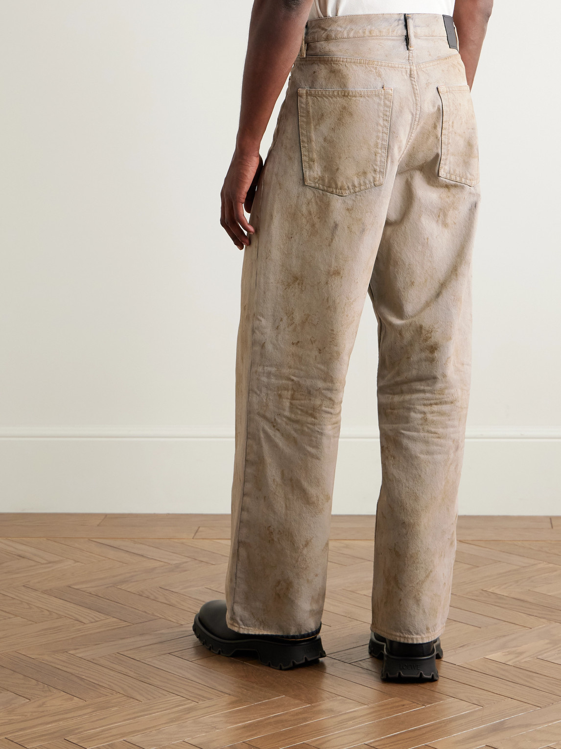  Acne Studios - 1981 Wide-leg Distressed Coated Jeans - Men - Neutrals - S 