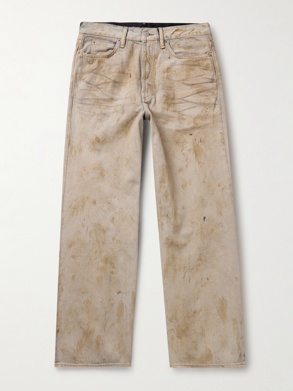 Acne Studios 1981 Wide-Leg Distressed Coated Jeans - Men