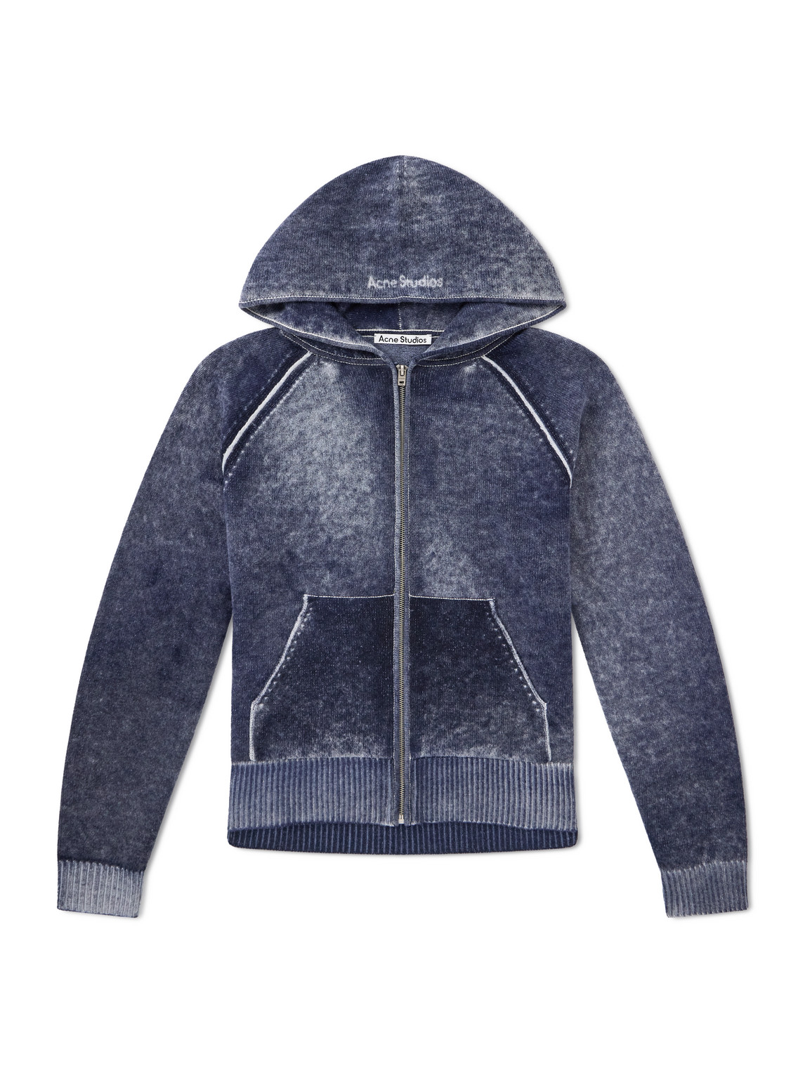 Acne Studios Kupiter Wool-blend Hooded Sweater In Blue