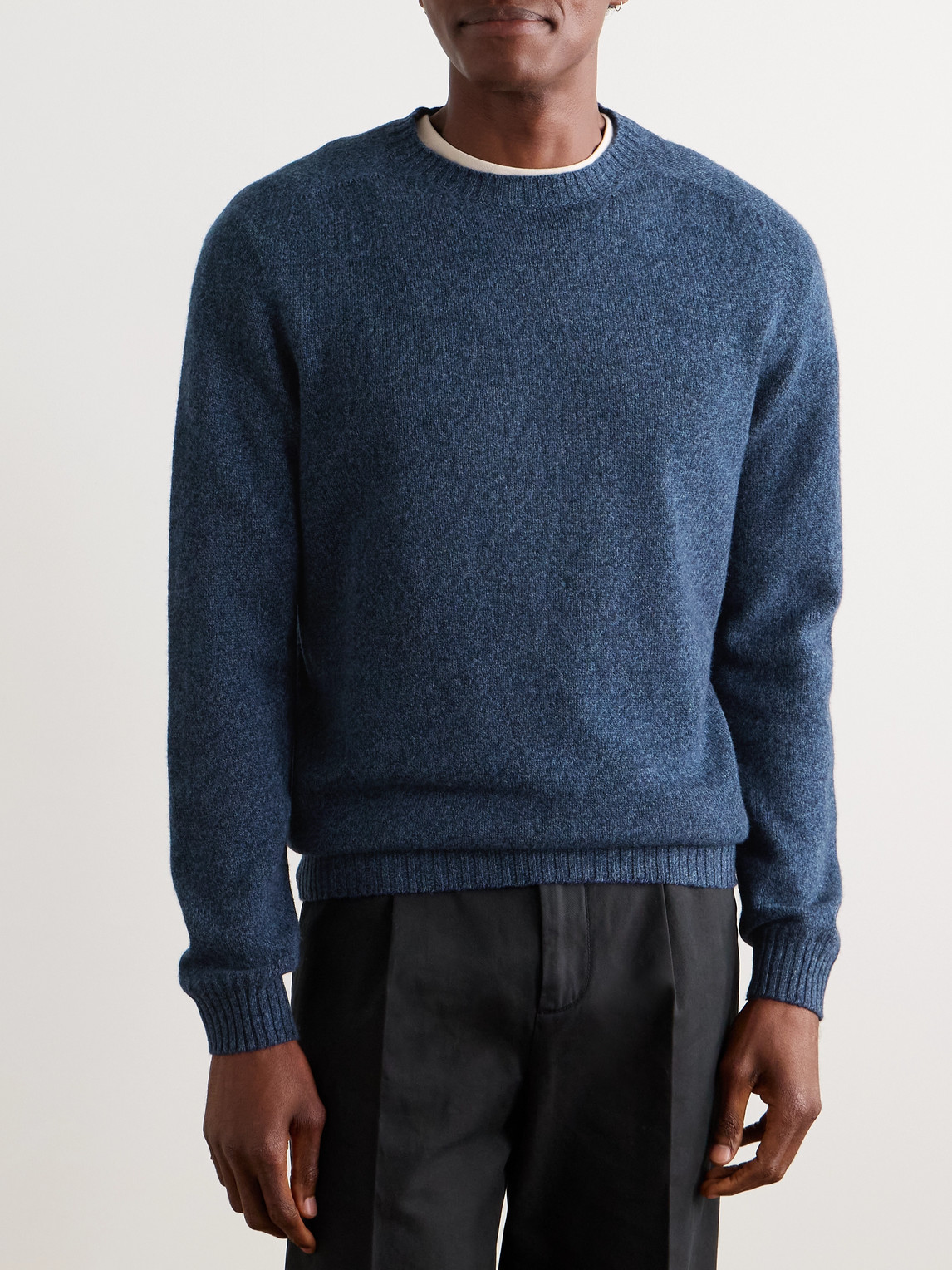 Boglioli Wool And Cashmere-blend Sweater In Blue