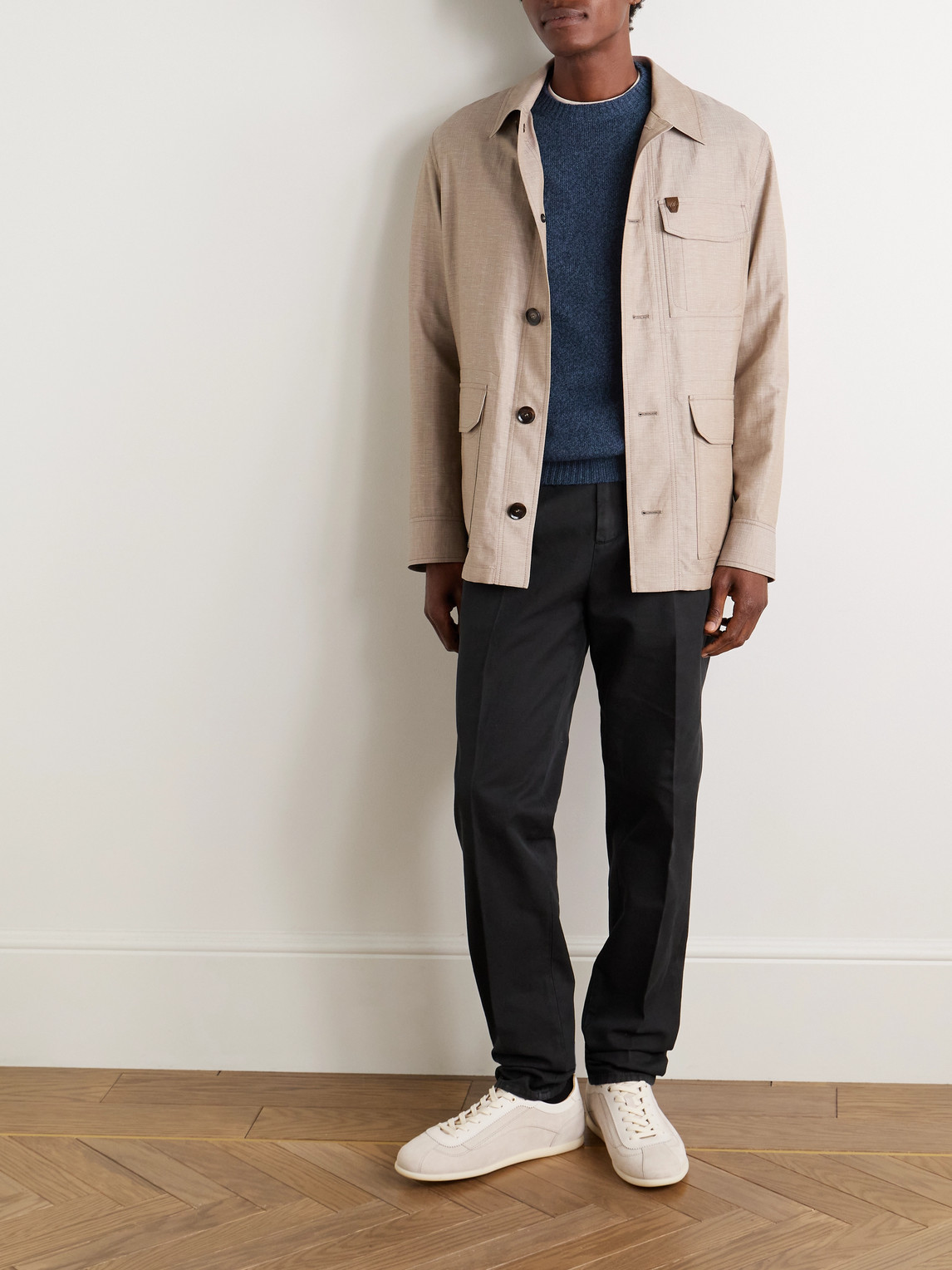 Boglioli Wool And Cashmere-blend Sweater In Blue
