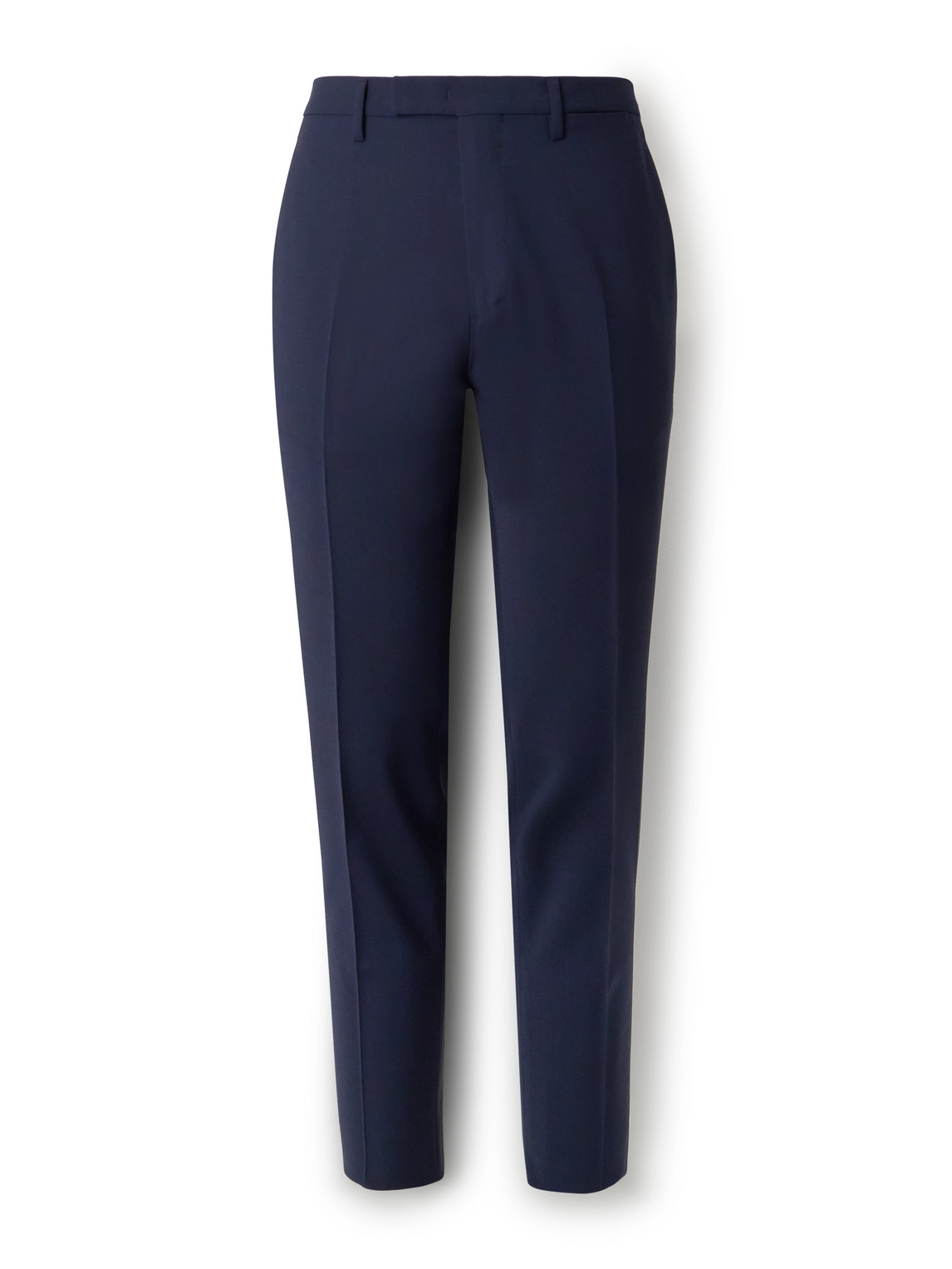 Straight-Leg Garment-Dyed Wool-Blend Trousers