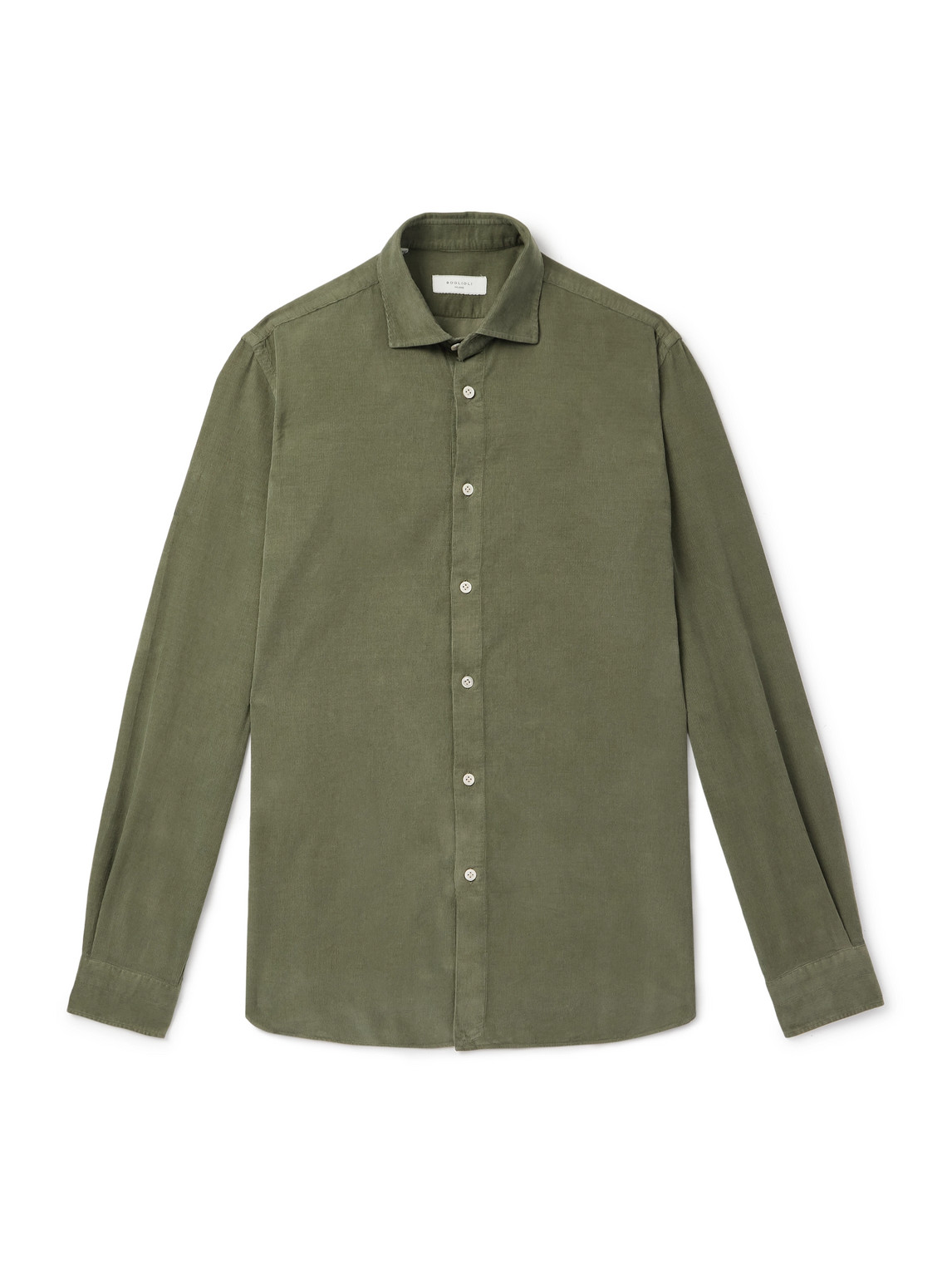 Boglioli Cotton-corduroy Shirt In Green