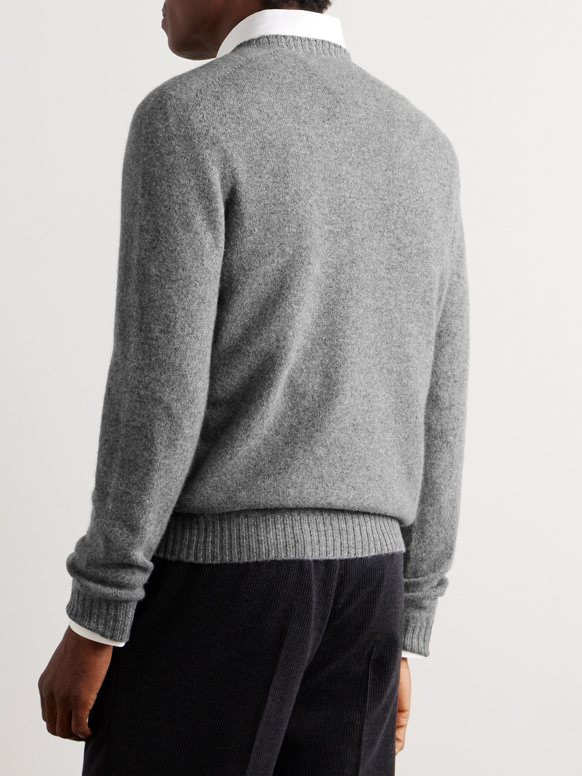 Boglioli Wool And Cashmere-blend Sweater In Gray