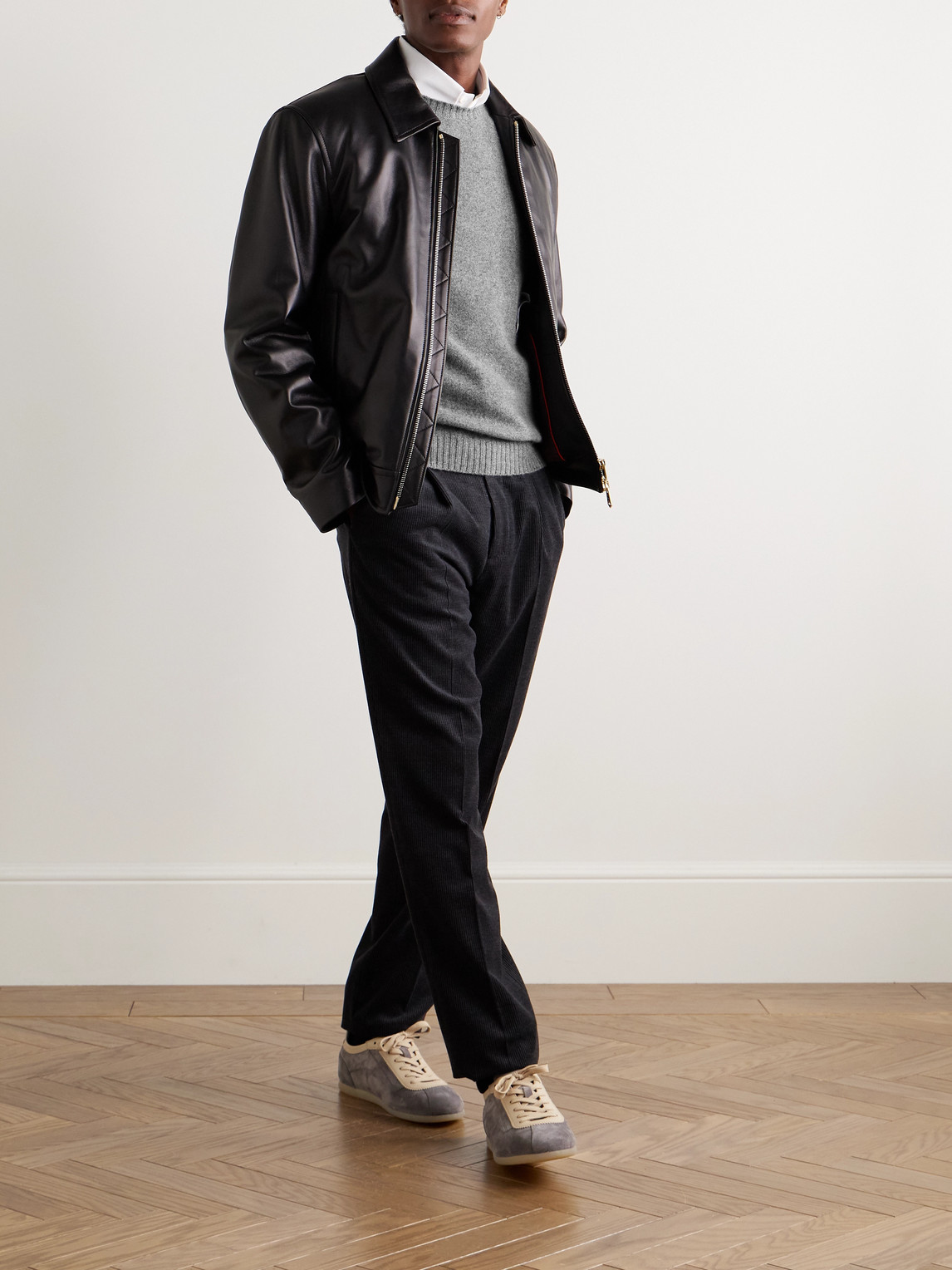 Boglioli Wool And Cashmere-blend Sweater In Gray